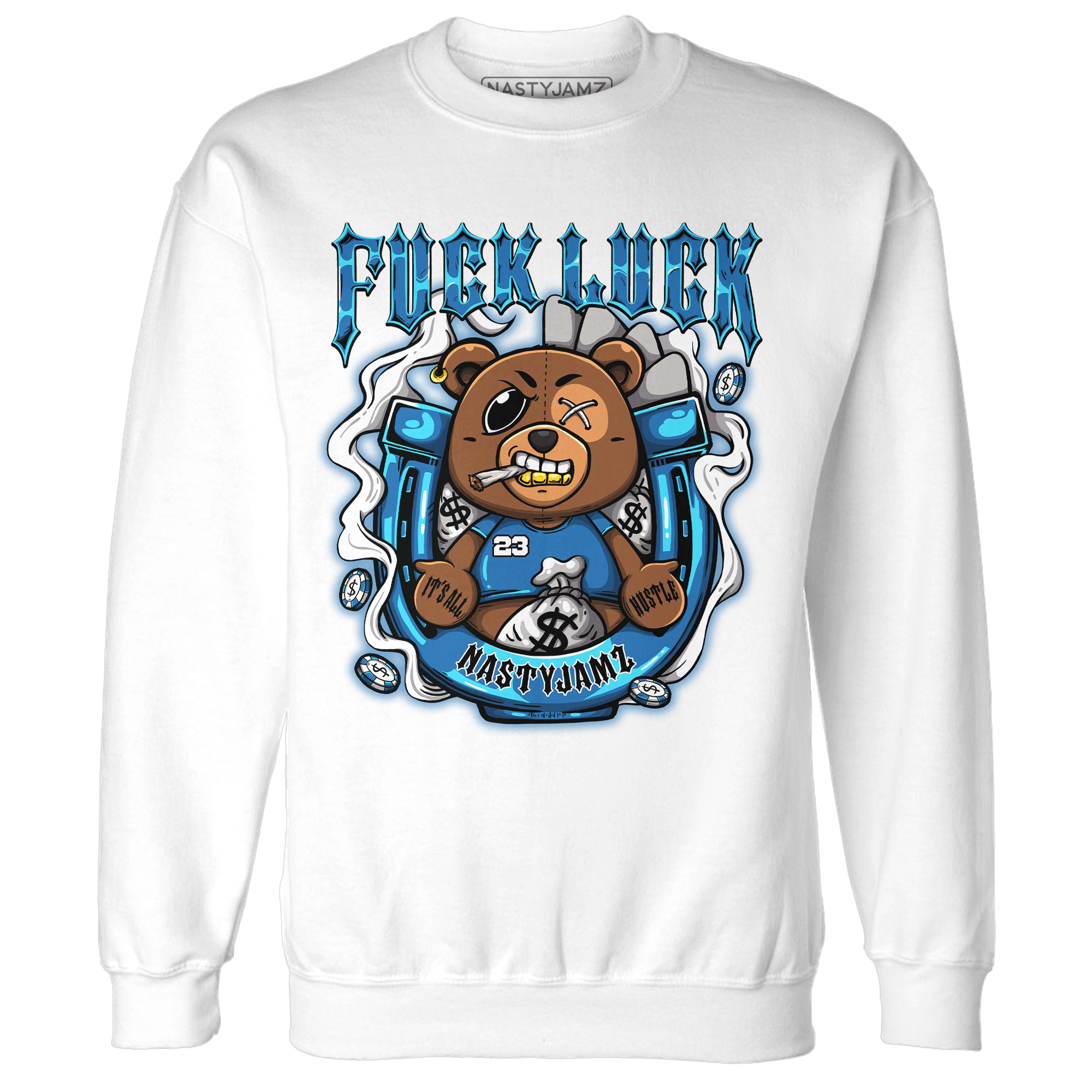 Industrial Blue 4s Sweatshirt Match F Luck BER - NastyJamz