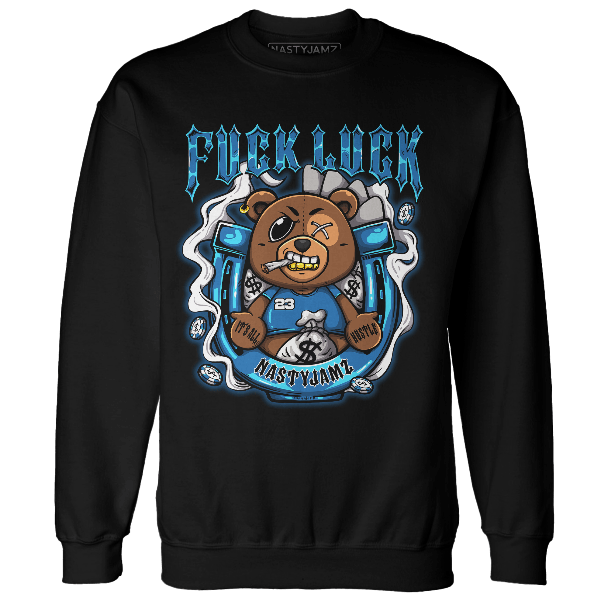 Industrial Blue 4s Sweatshirt Match F Luck BER - NastyJamz
