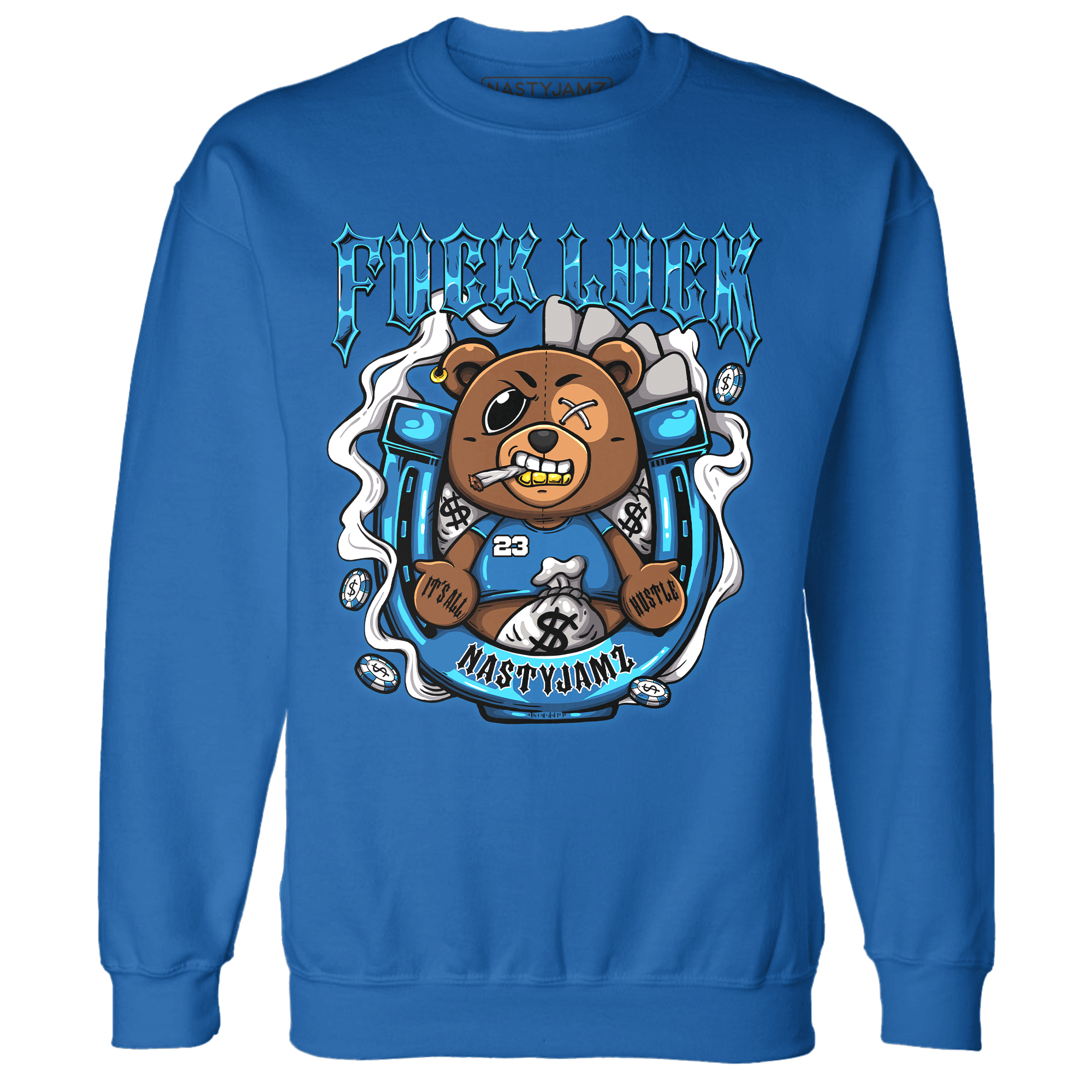 Industrial Blue 4s Sweatshirt Match F Luck BER - NastyJamz