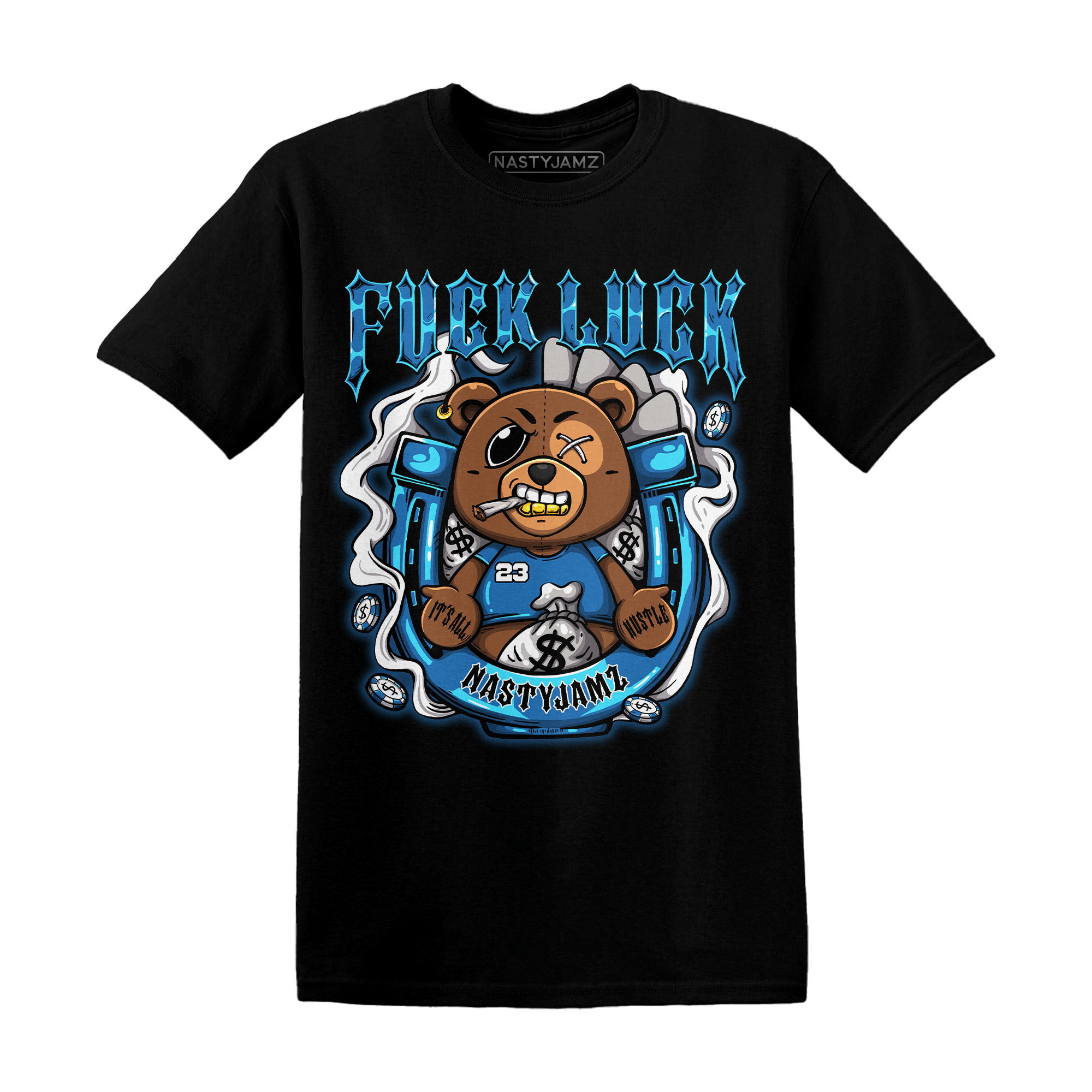Industrial Blue 4s T Shirt Match F Luck BER - NastyJamz