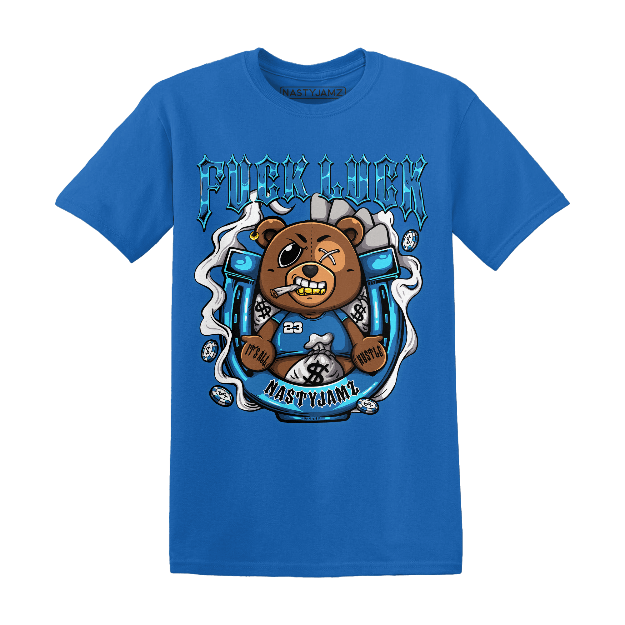 Industrial Blue 4s T Shirt Match F Luck BER - NastyJamz