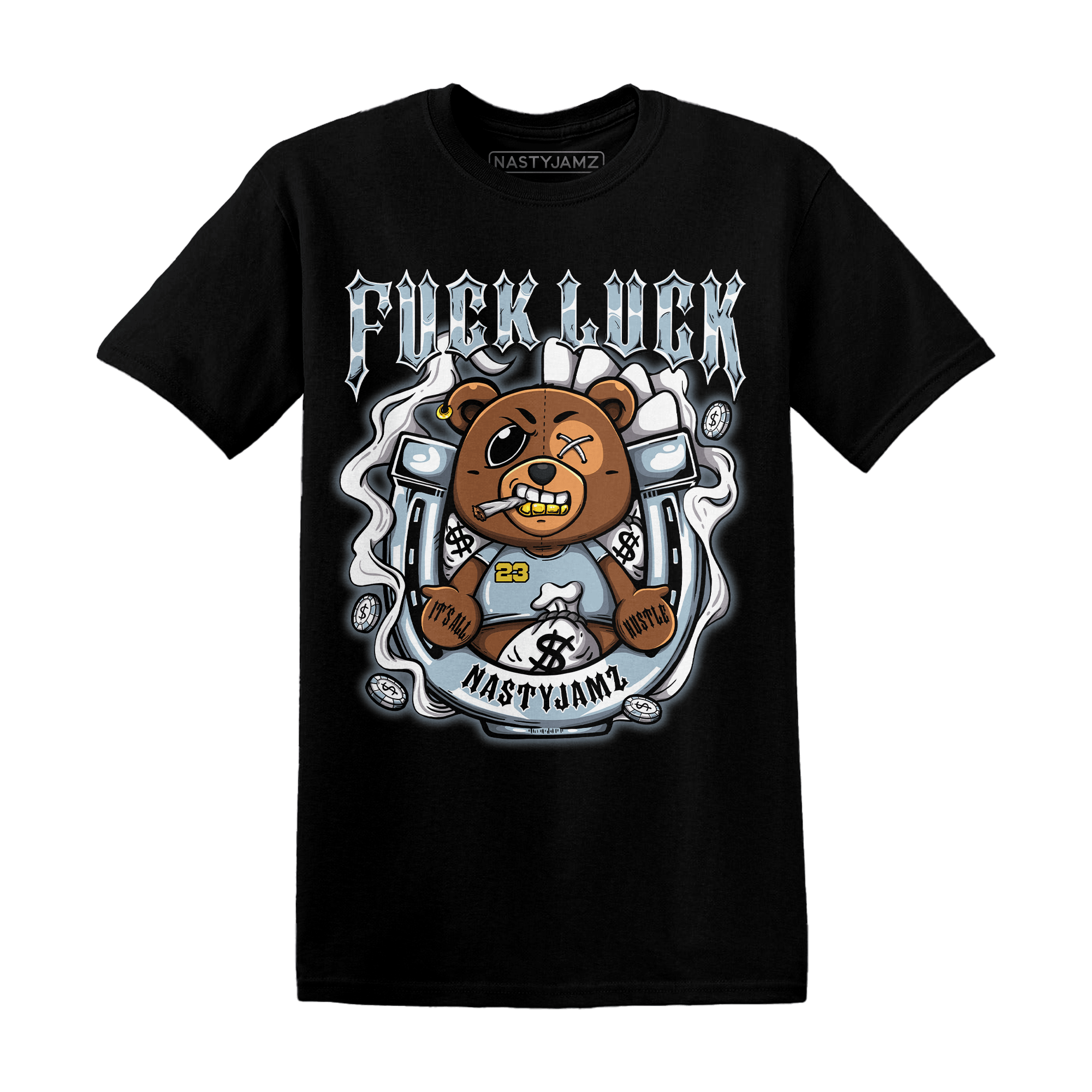 Blue Grey 13s T Shirt Match F Luck BER - NastyJamz