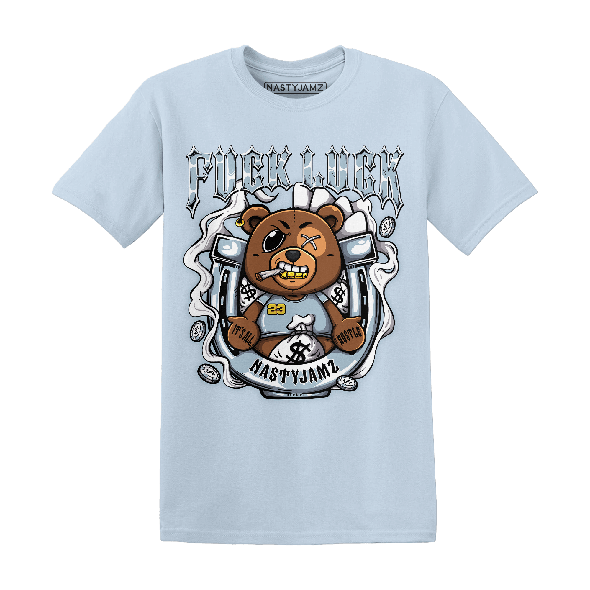 Blue Grey 13s T Shirt Match F Luck BER - NastyJamz