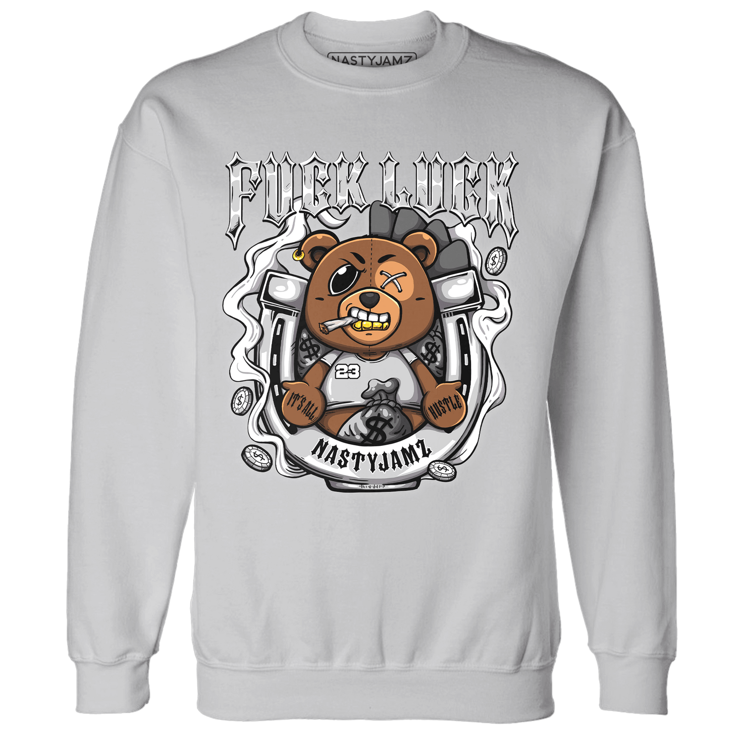 Retro High OG Black White 1s Sweatshirt Match F Luck BER - NastyJamz