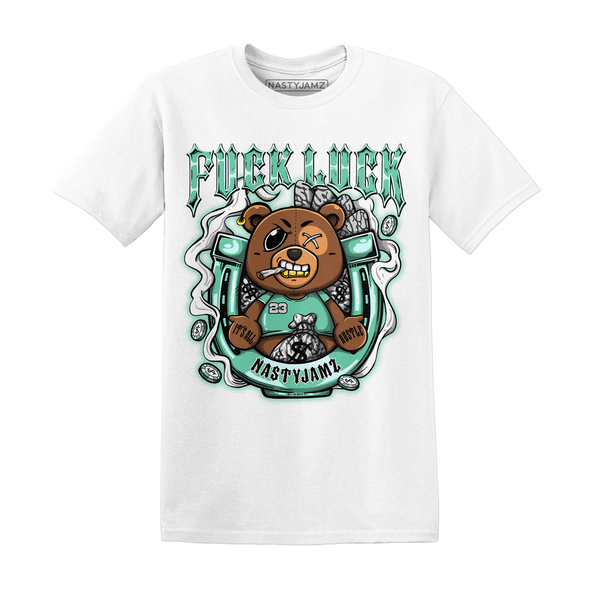 Green Glow 3s T Shirt Match F Luck BER - NastyJamz