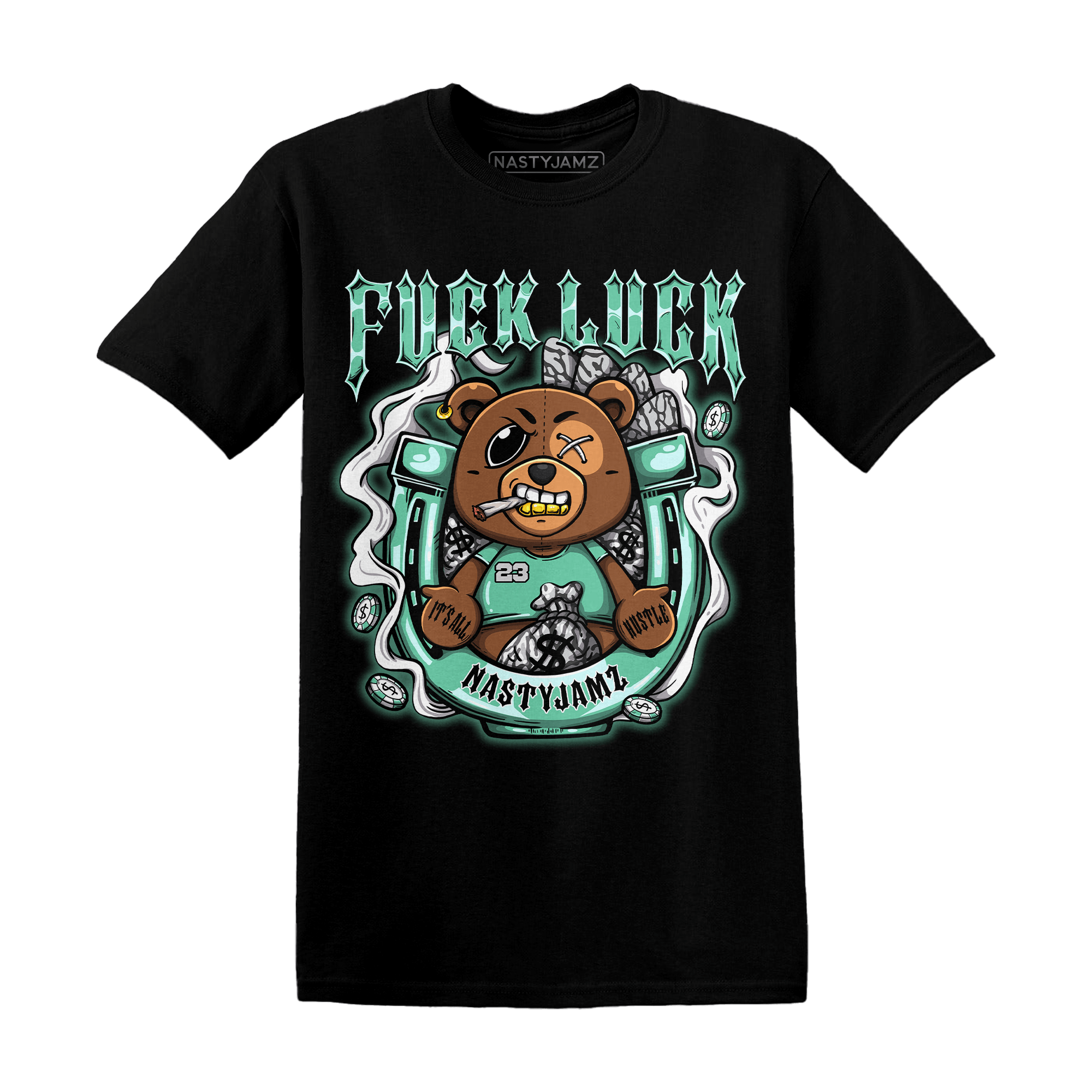 Green Glow 3s T Shirt Match F Luck BER - NastyJamz