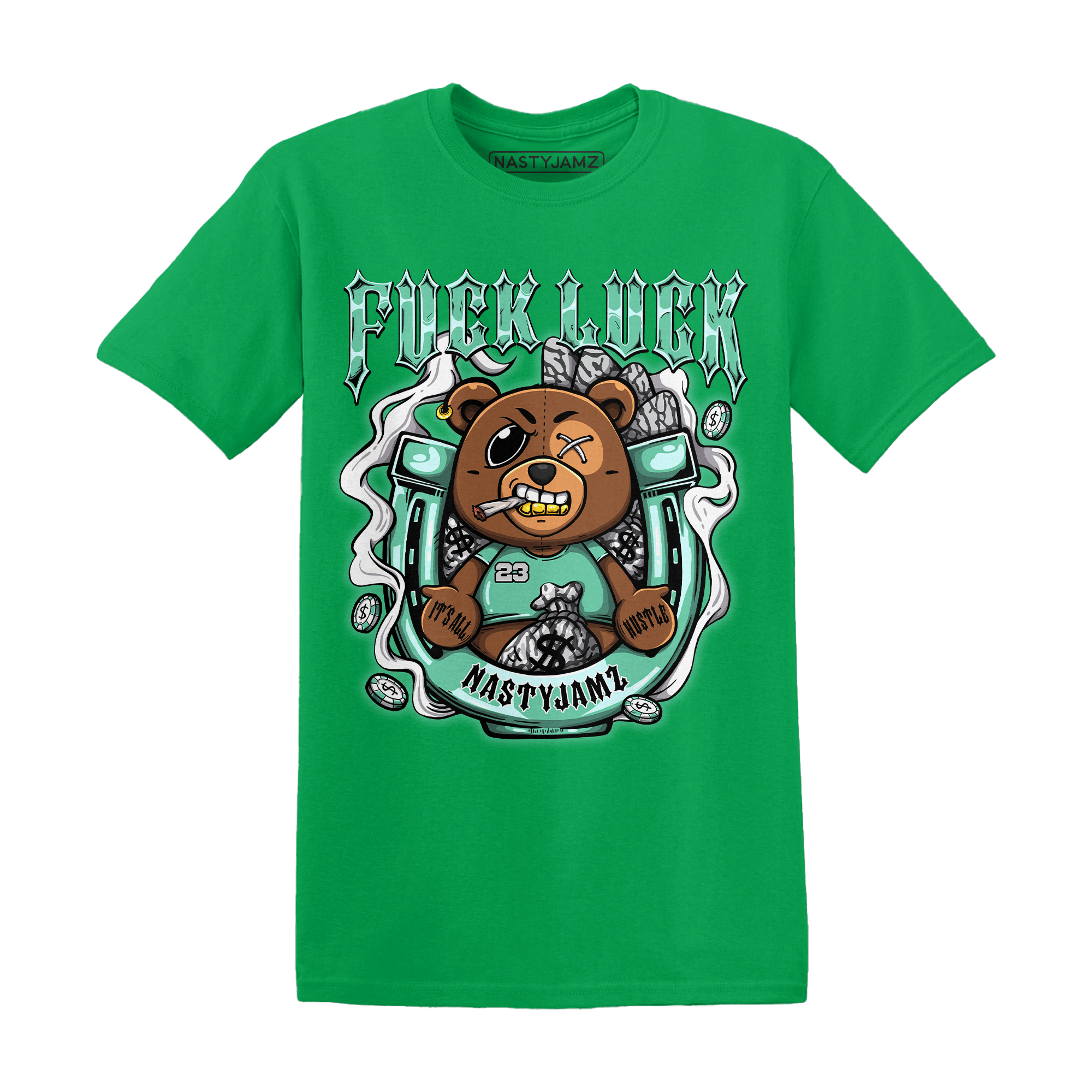 Green Glow 3s T Shirt Match F Luck BER - NastyJamz