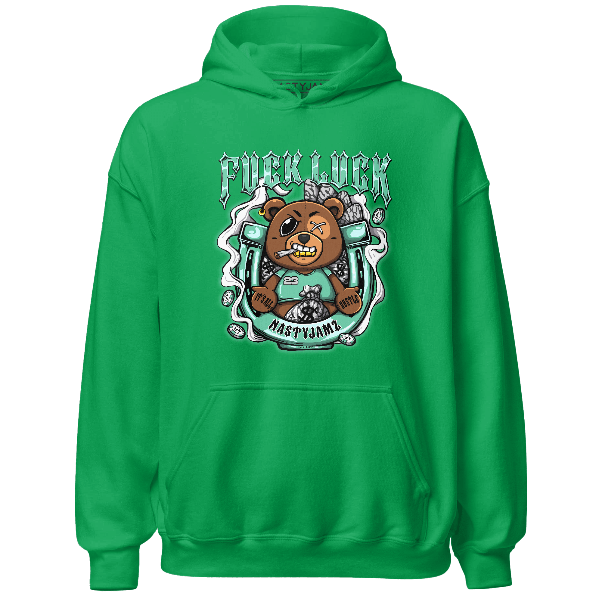 Green Glow 3s Hoodie Match F Luck BER - NastyJamz