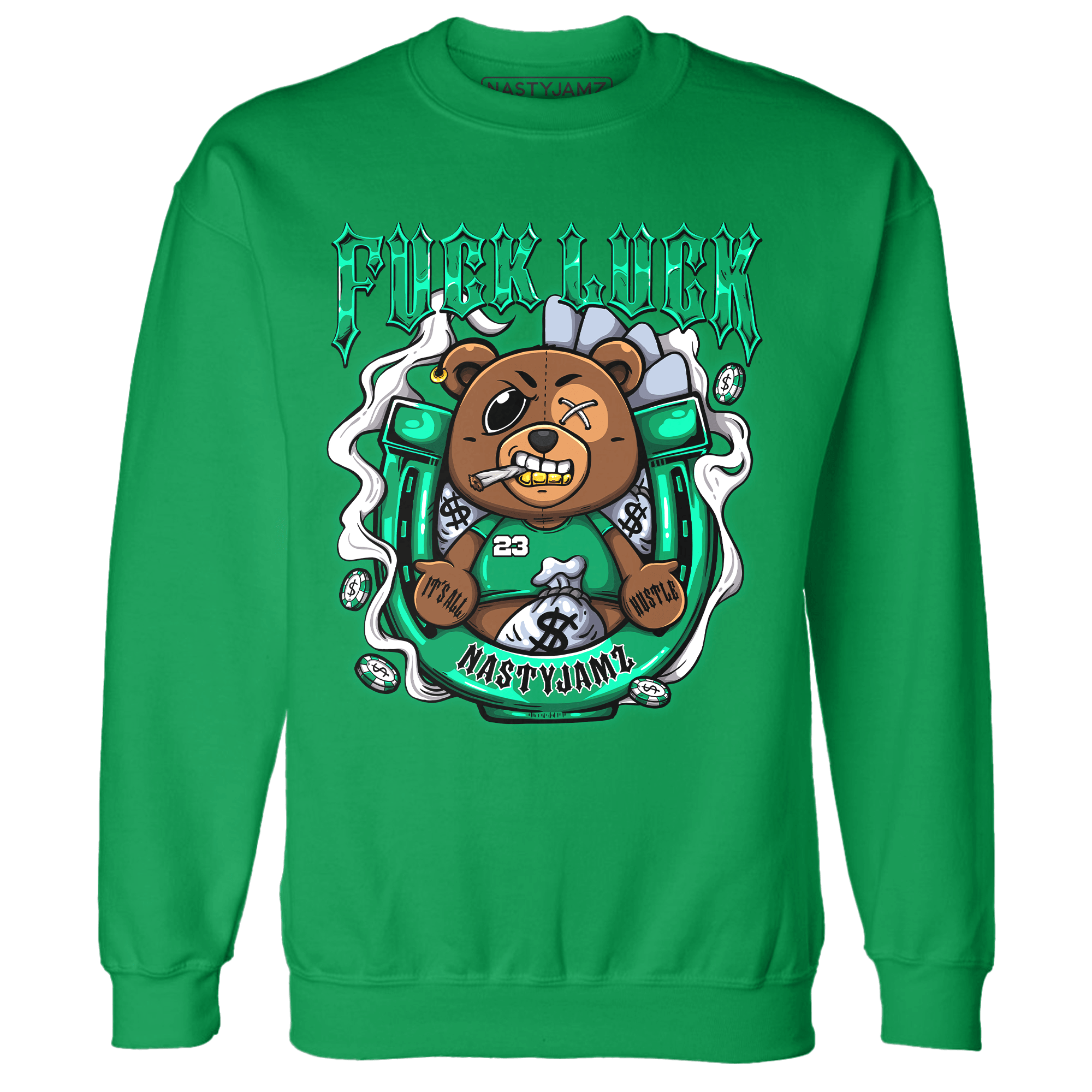 Lucky Green 5s Sweatshirt Match F Luck BER - NastyJamz
