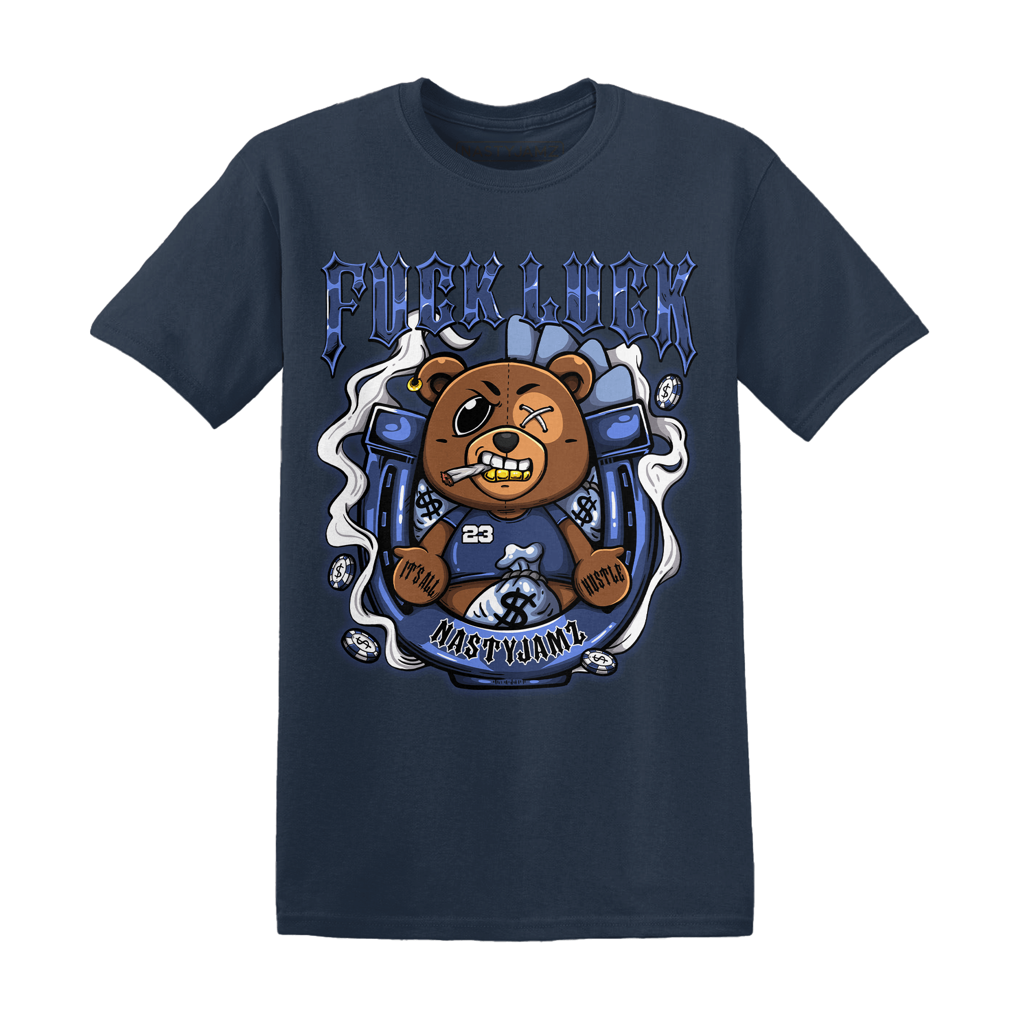 Midnight Navy 5s T Shirt Match F Luck BER - NastyJamz
