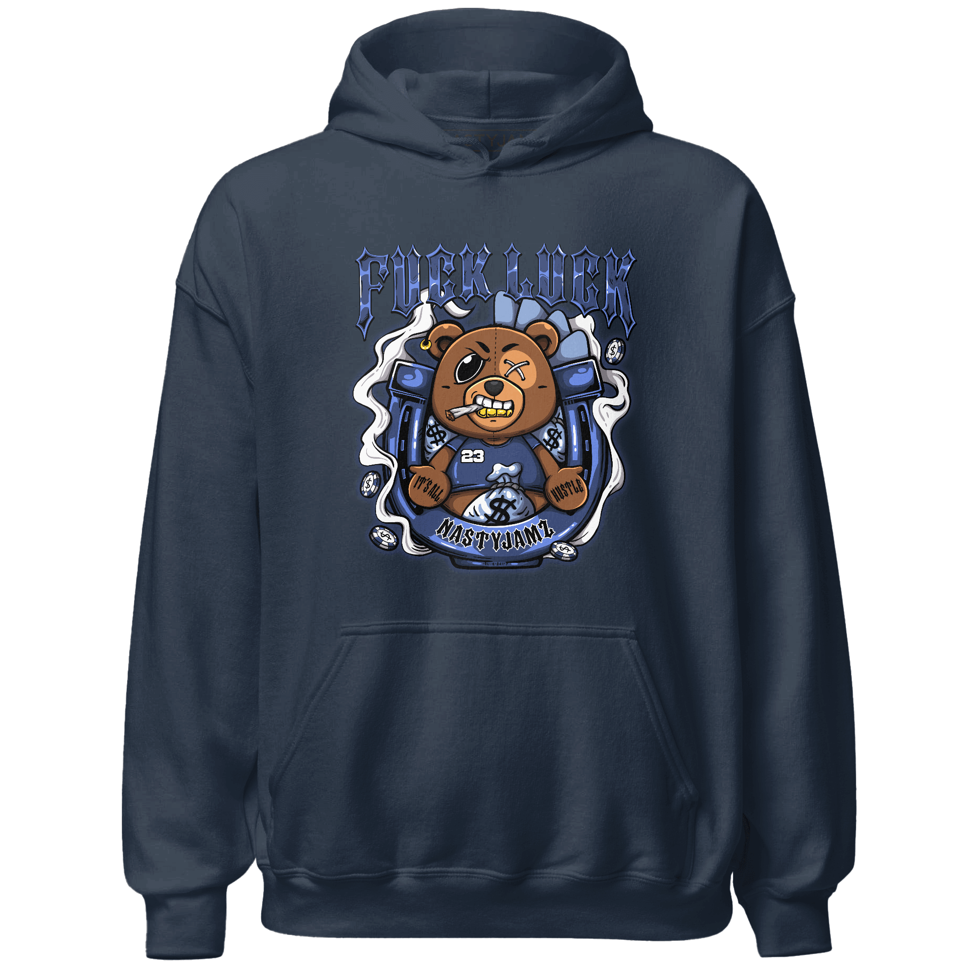 Midnight Navy 5s Hoodie Match F Luck BER - NastyJamz