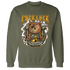 Olive 5s Sweatshirt Match F Luck BER - NastyJamz