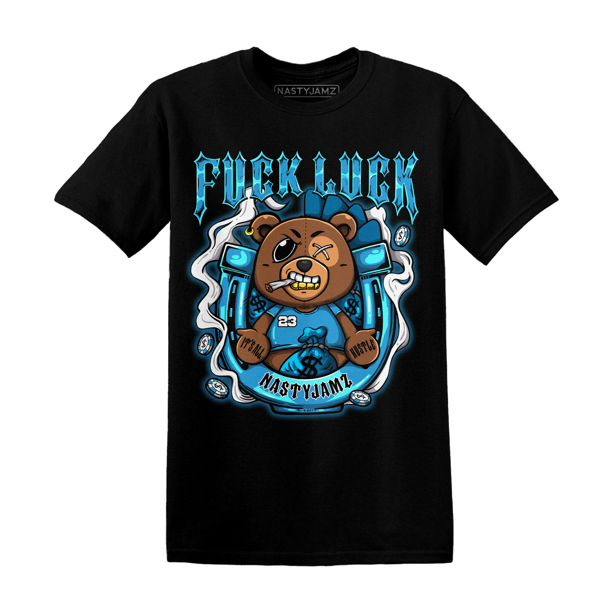 Powder Blue 9s T Shirt Match F Luck BER - NastyJamz