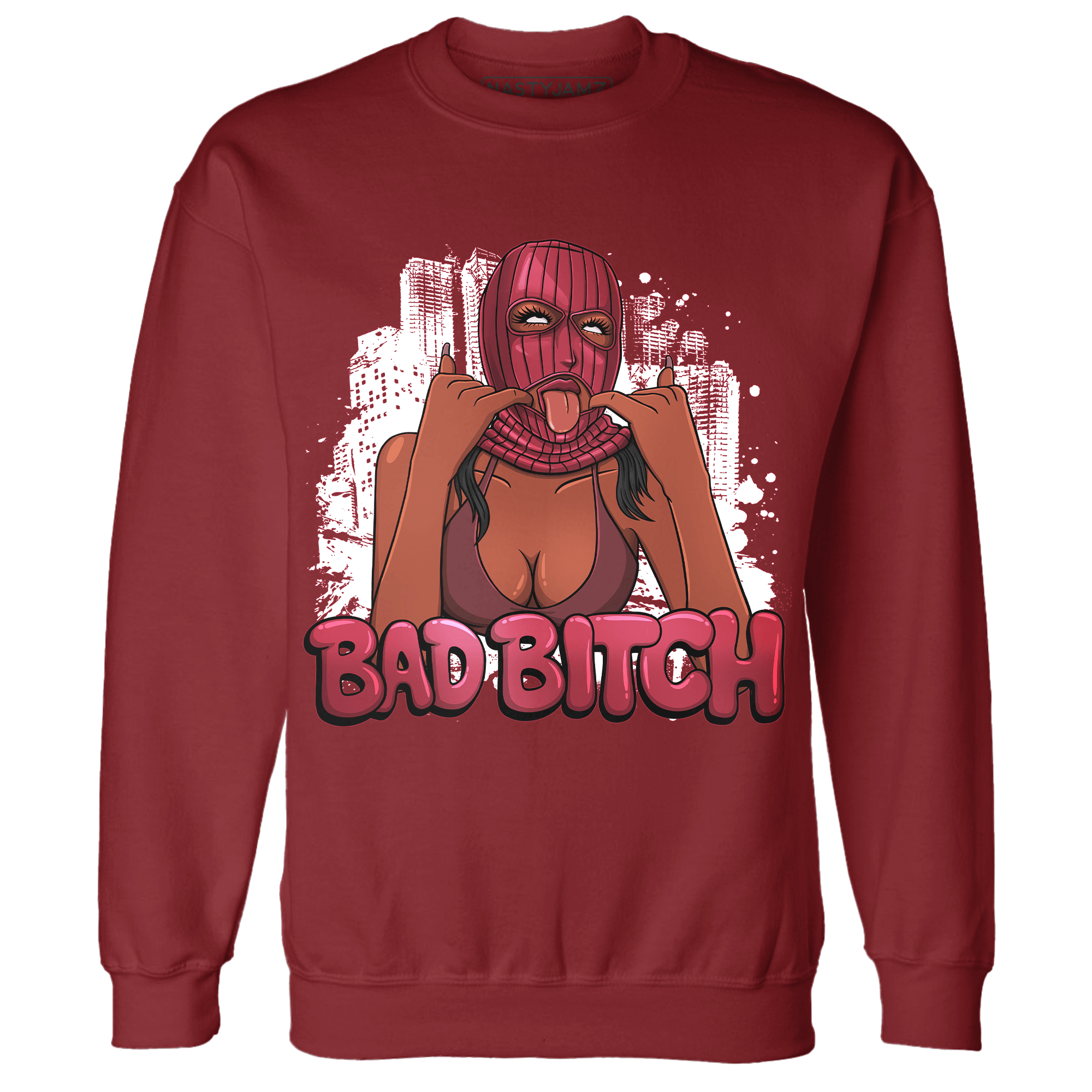High 85 Metallic Burgundy 1s Sweatshirt Match Gangster Bad Bitch - NastyJamz