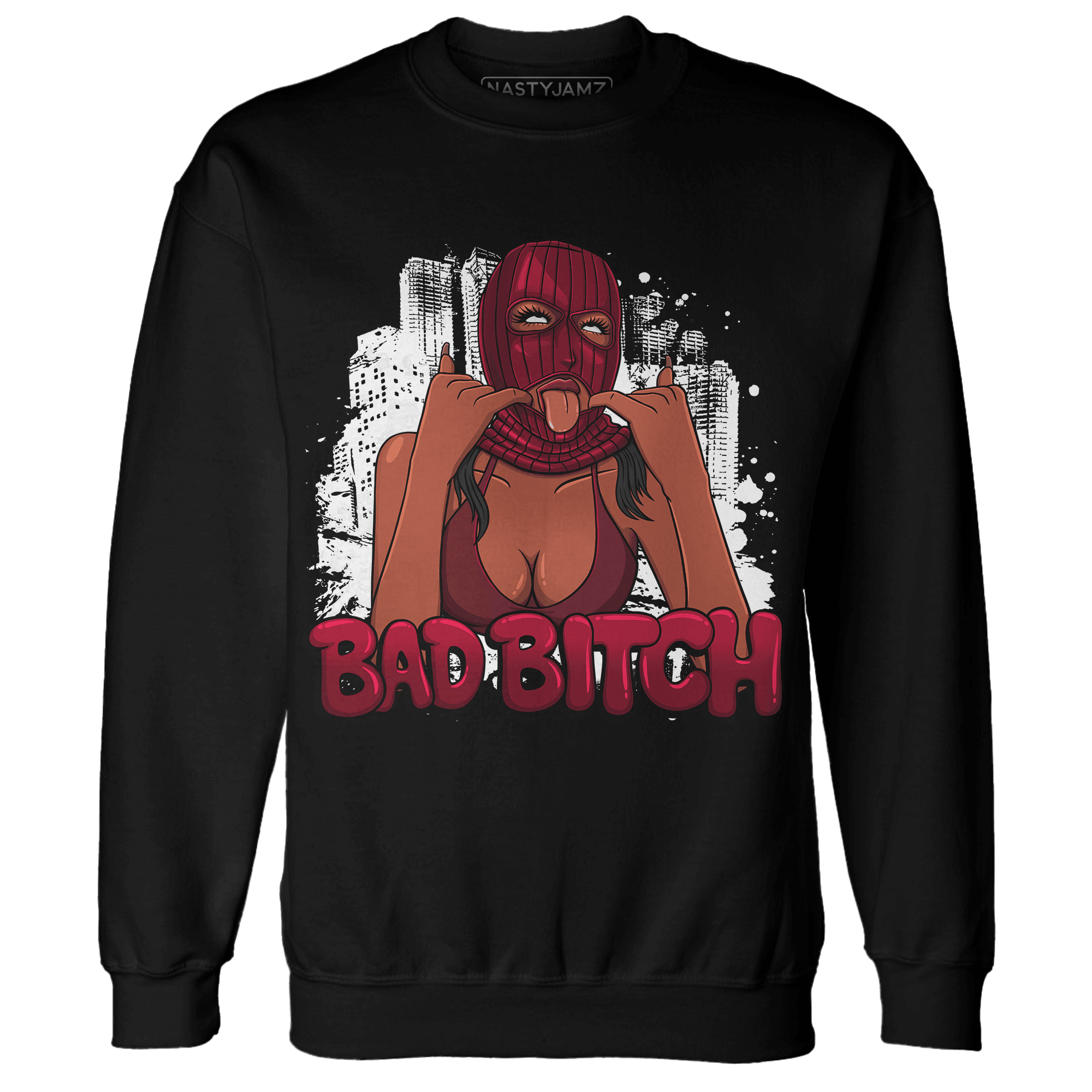 High White Team Red 1s Sweatshirt Match Gangster Bad Bitch - NastyJamz
