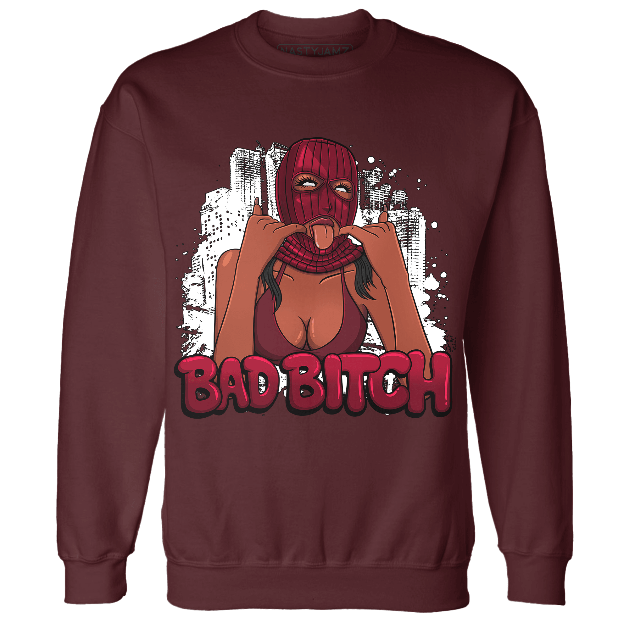 High White Team Red 1s Sweatshirt Match Gangster Bad Bitch - NastyJamz