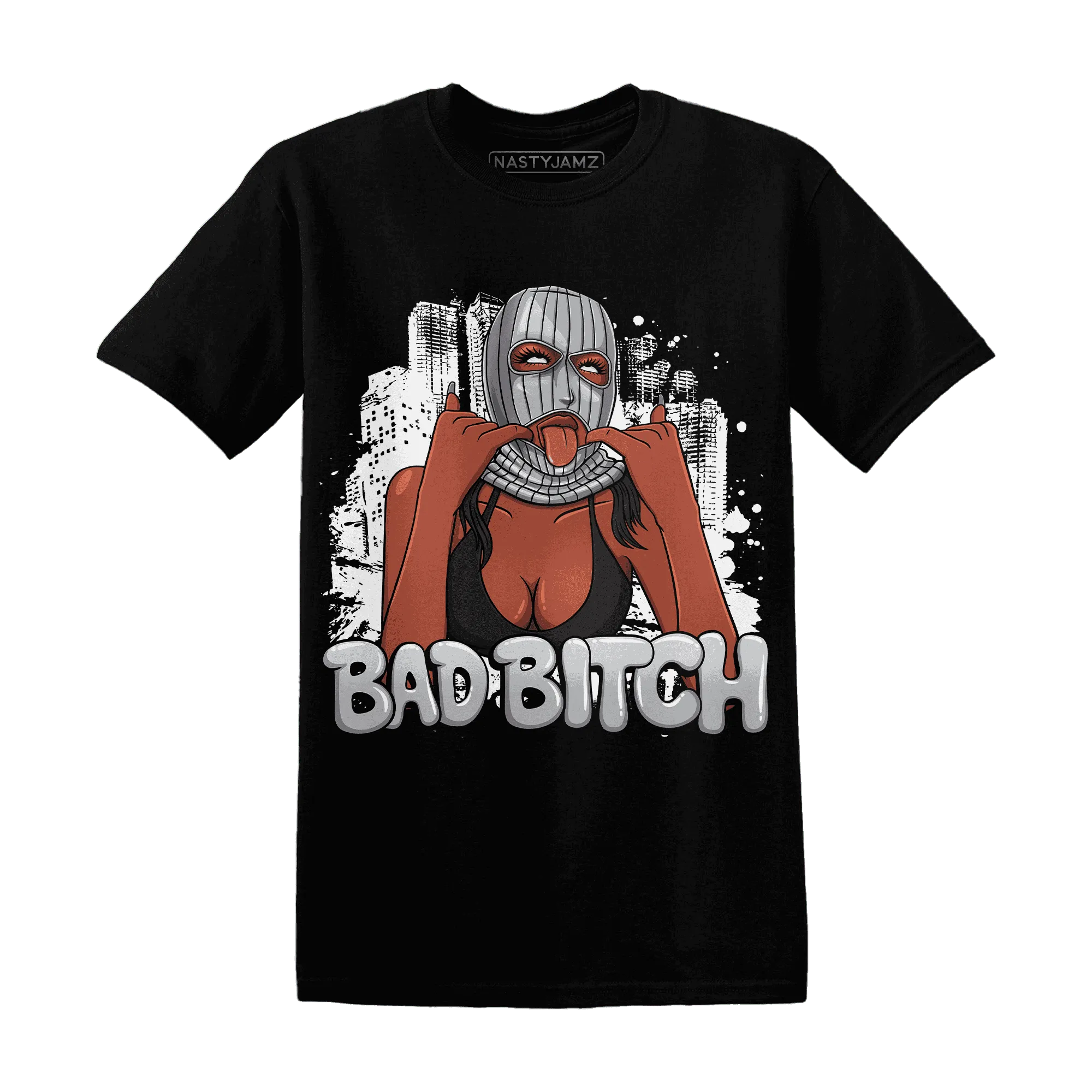 Wolf-Grey-1s-T-Shirt-Match-Gangster-Bad-Bitch