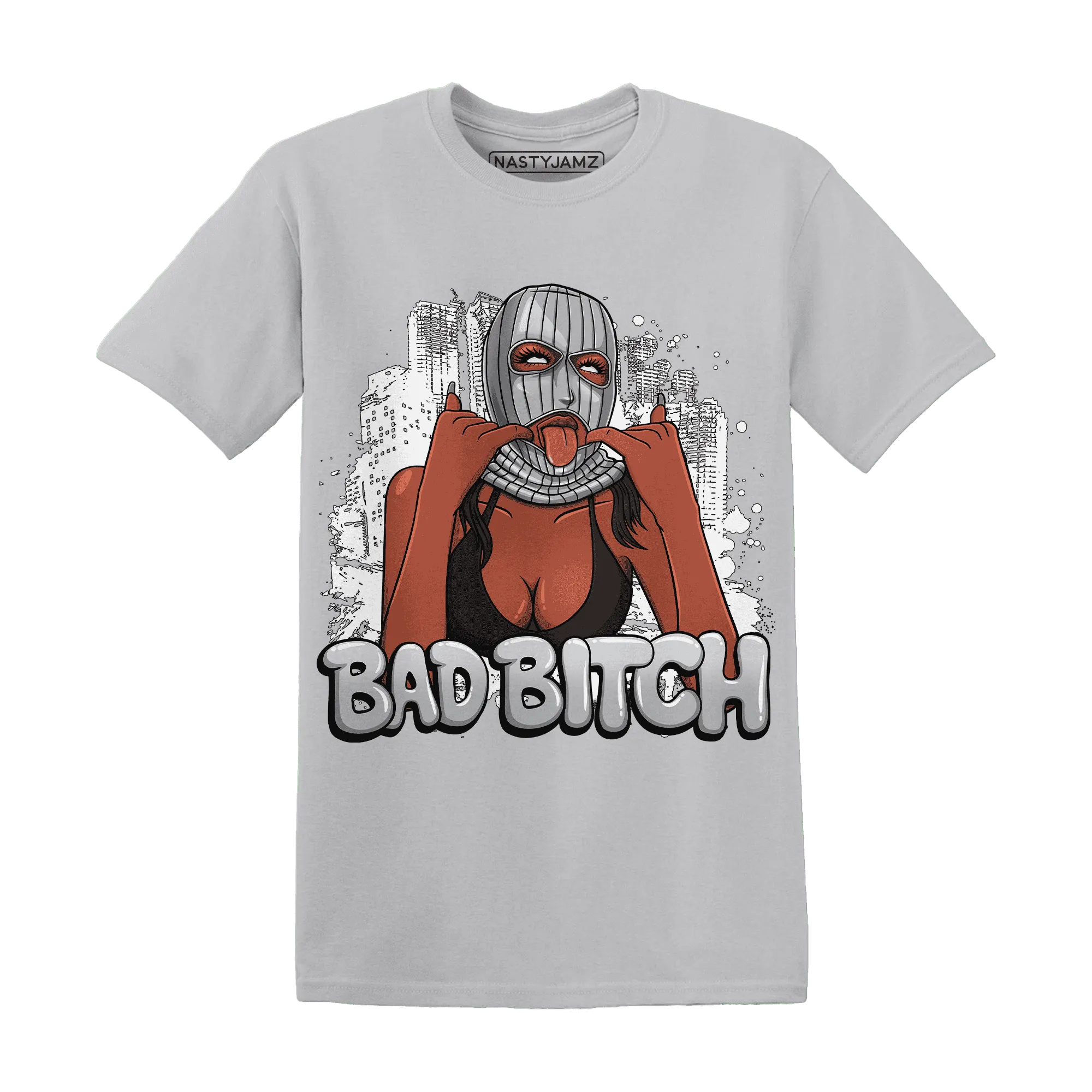 Wolf-Grey-1s-T-Shirt-Match-Gangster-Bad-Bitch