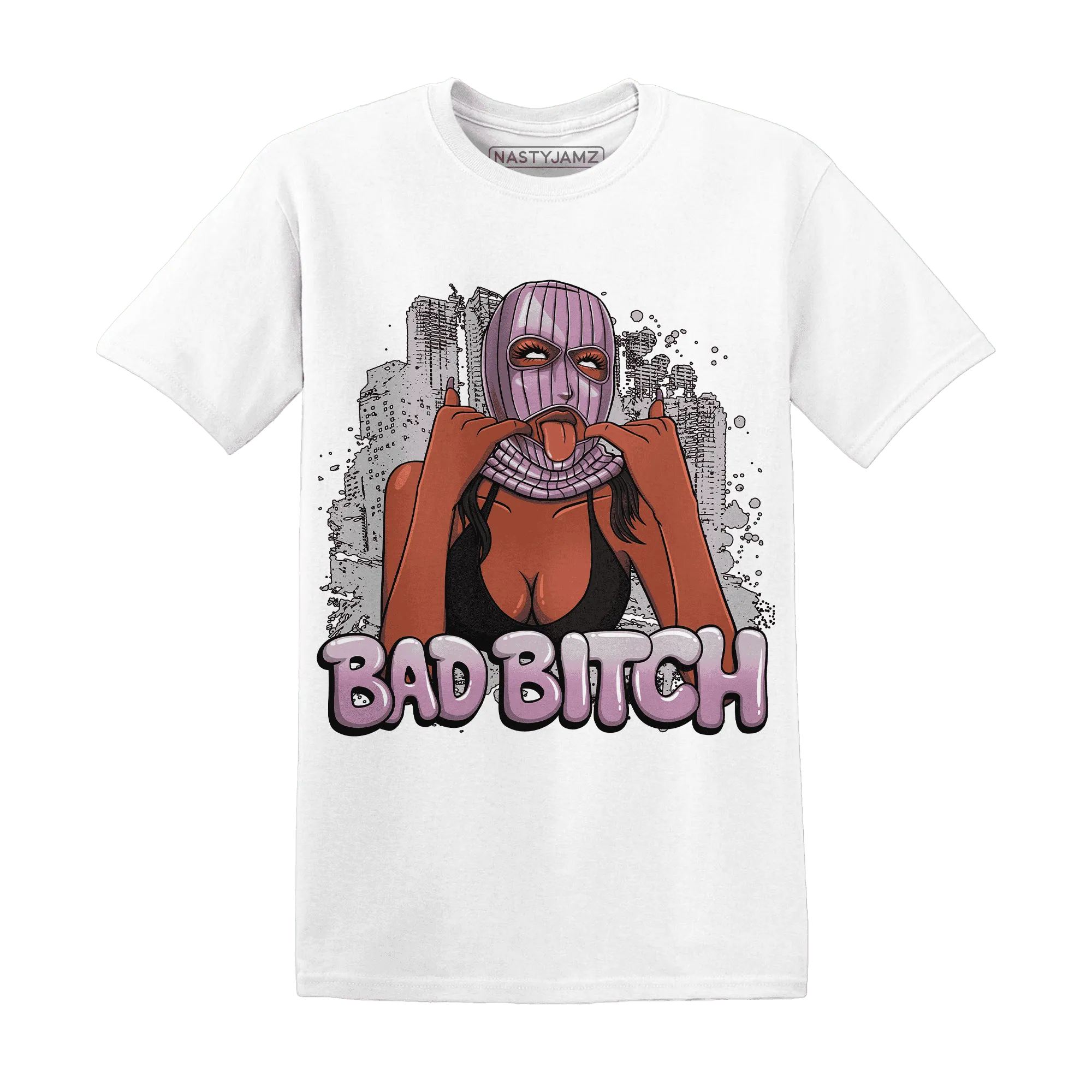 Orchid-Neutral-Grey-Black-White-4s-T-Shirt-Match-Gangster-Bad-Bitch