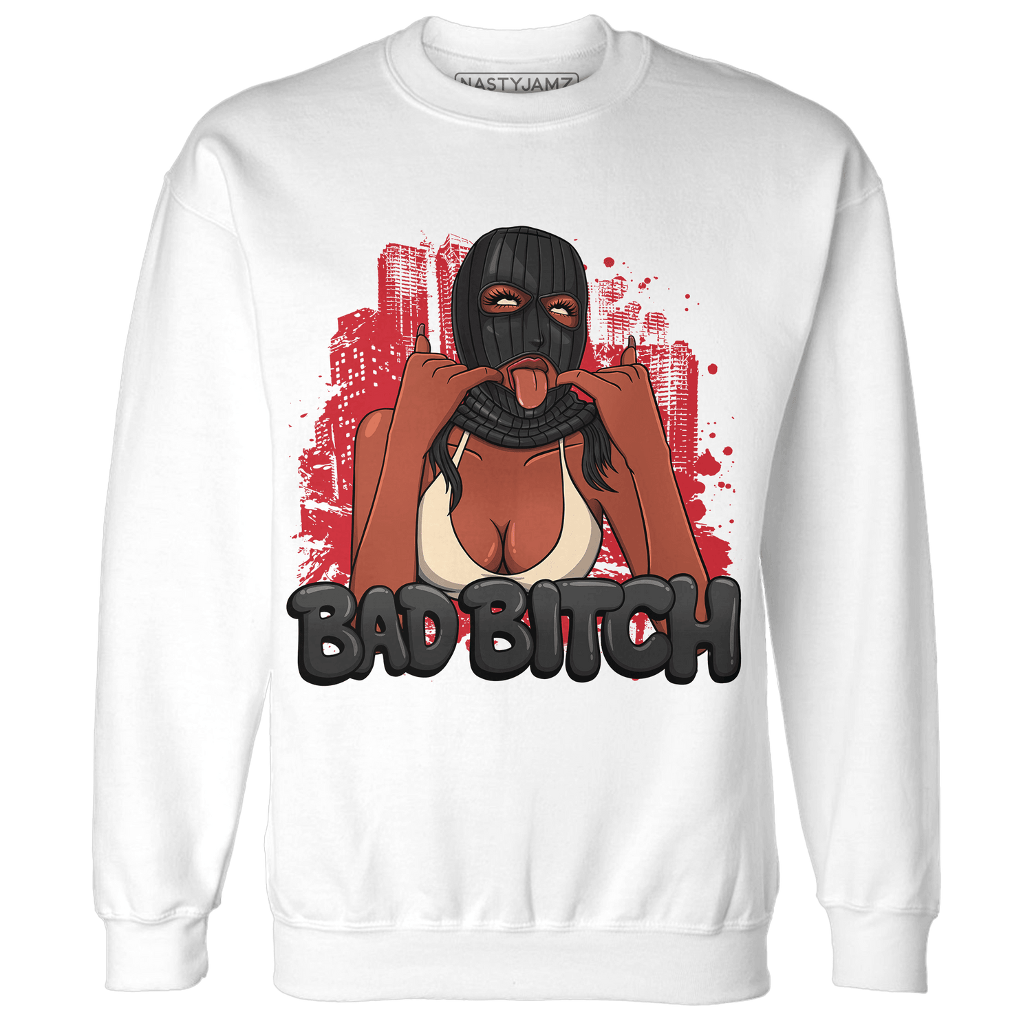 Jumman Jack University Red Sweatshirt Match Gangster Bad Bitch - NastyJamz