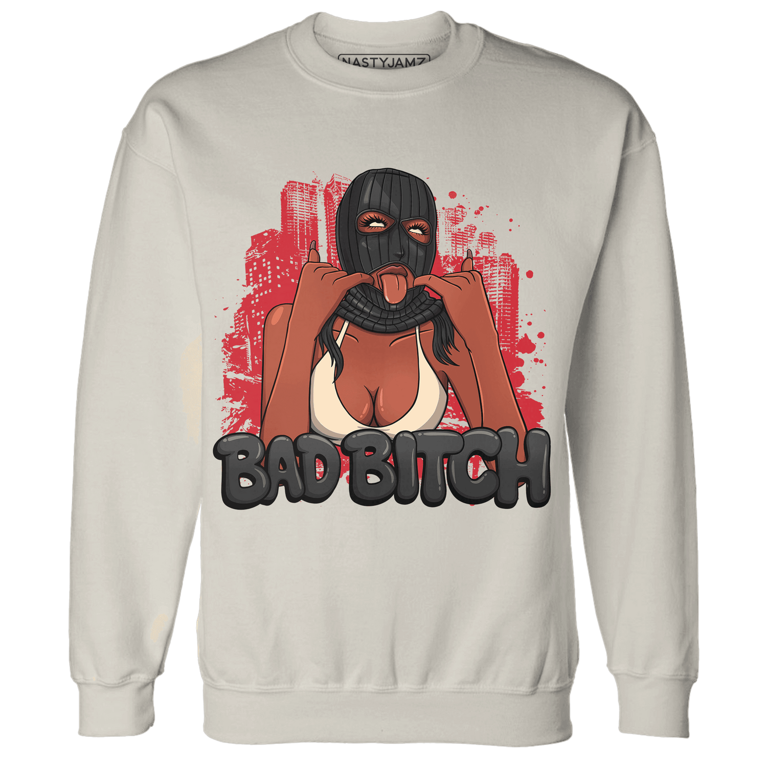 Jumman Jack University Red Sweatshirt Match Gangster Bad Bitch - NastyJamz