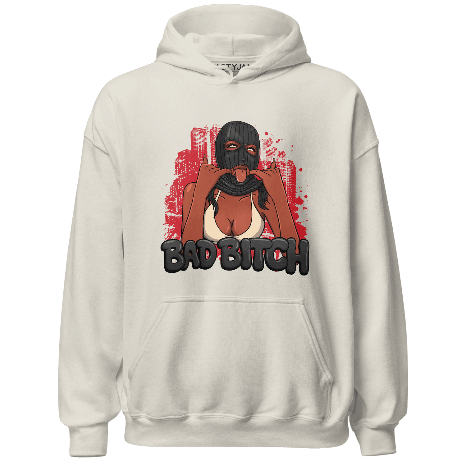 Jumman Jack University Red Hoodie Match Gangster Bad Bitch - NastyJamz