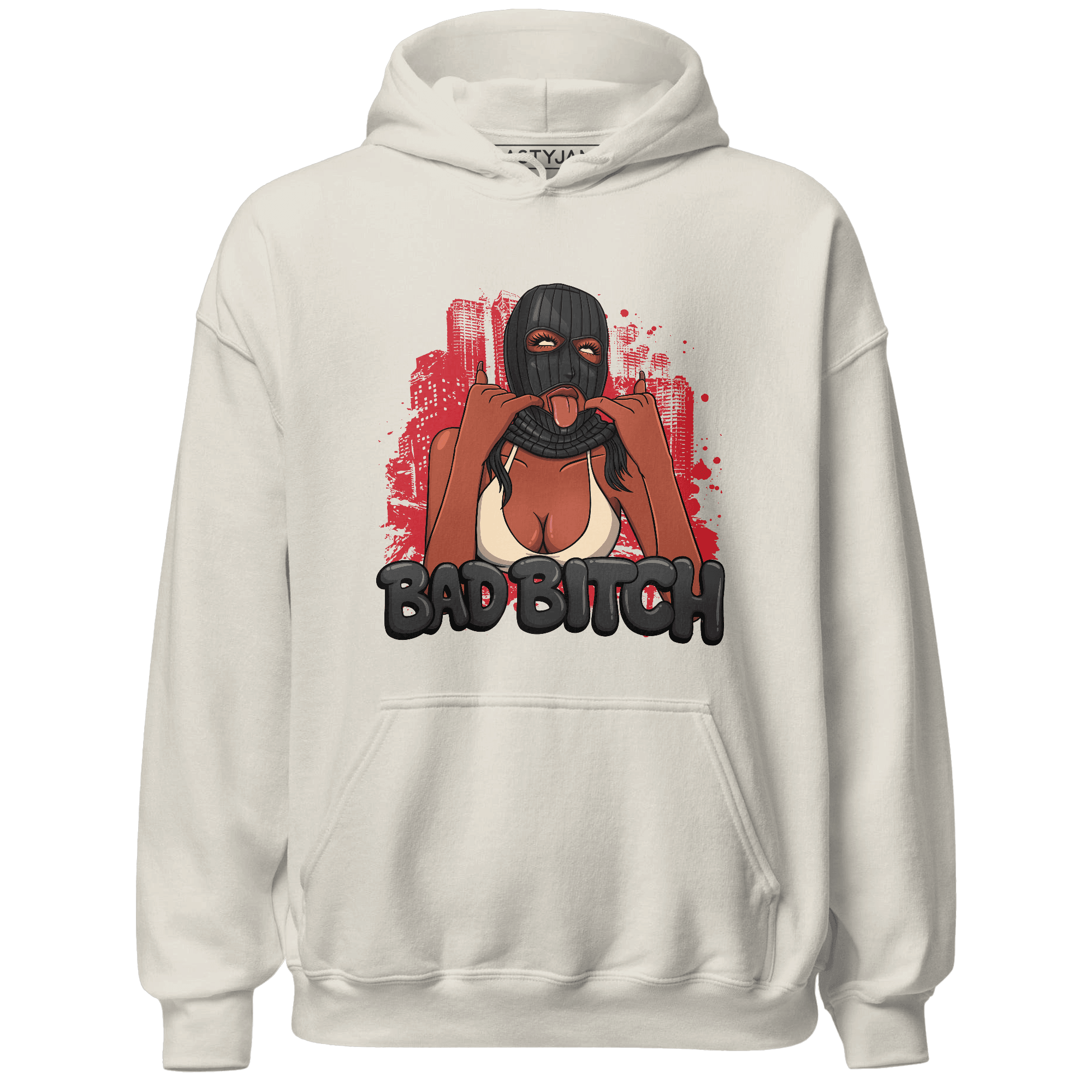Jumman Jack University Red Hoodie Match Gangster Bad Bitch - NastyJamz