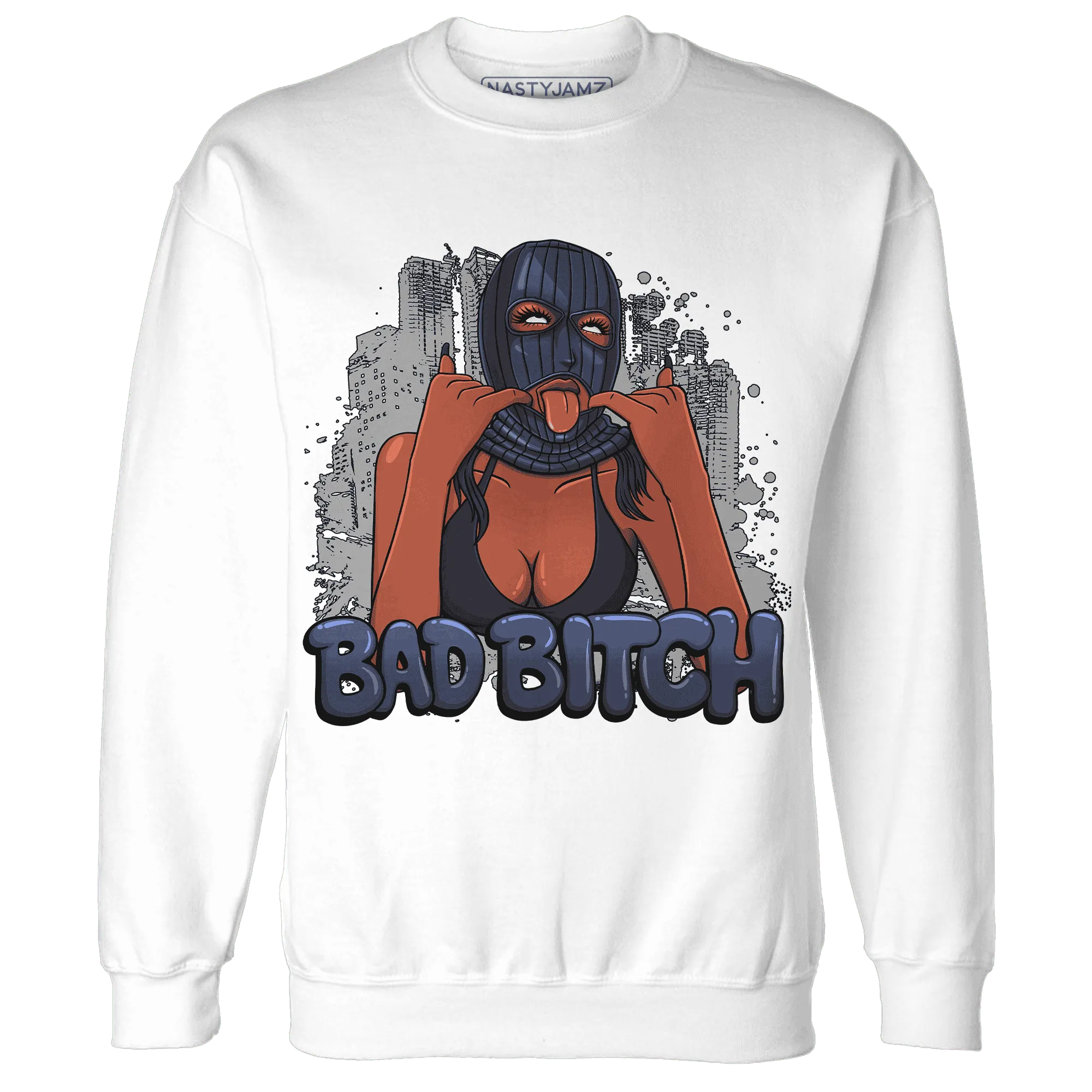 VaporMax-Plus-Midnight-Navy-White-Metallic-Silver-Sweatshirt-Match-Gangster-Bad-Bitch