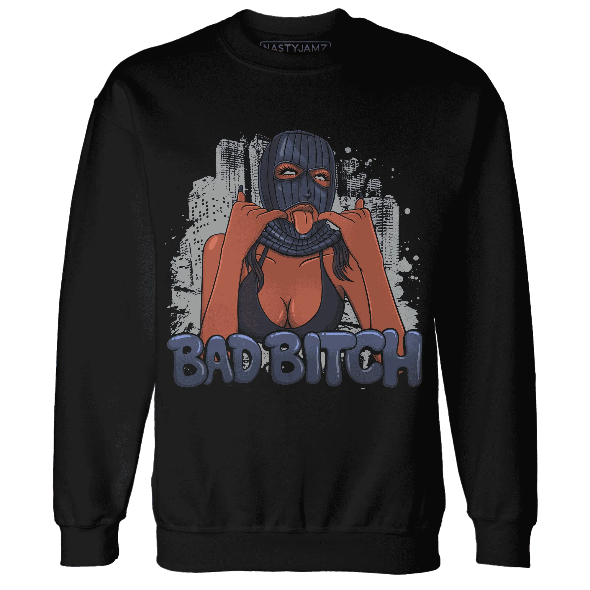 VaporMax-Plus-Midnight-Navy-White-Metallic-Silver-Sweatshirt-Match-Gangster-Bad-Bitch