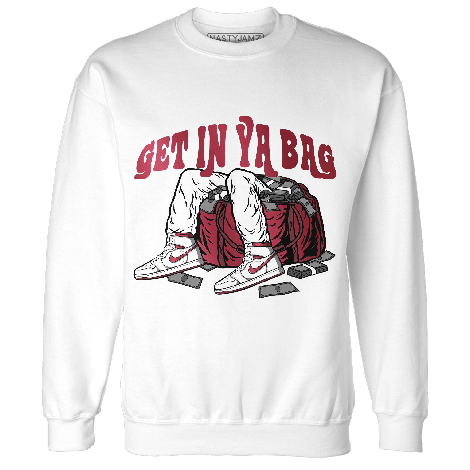 High 85 Metallic Burgundy 1s Sweatshirt Match Get In Ya Bag - NastyJamz