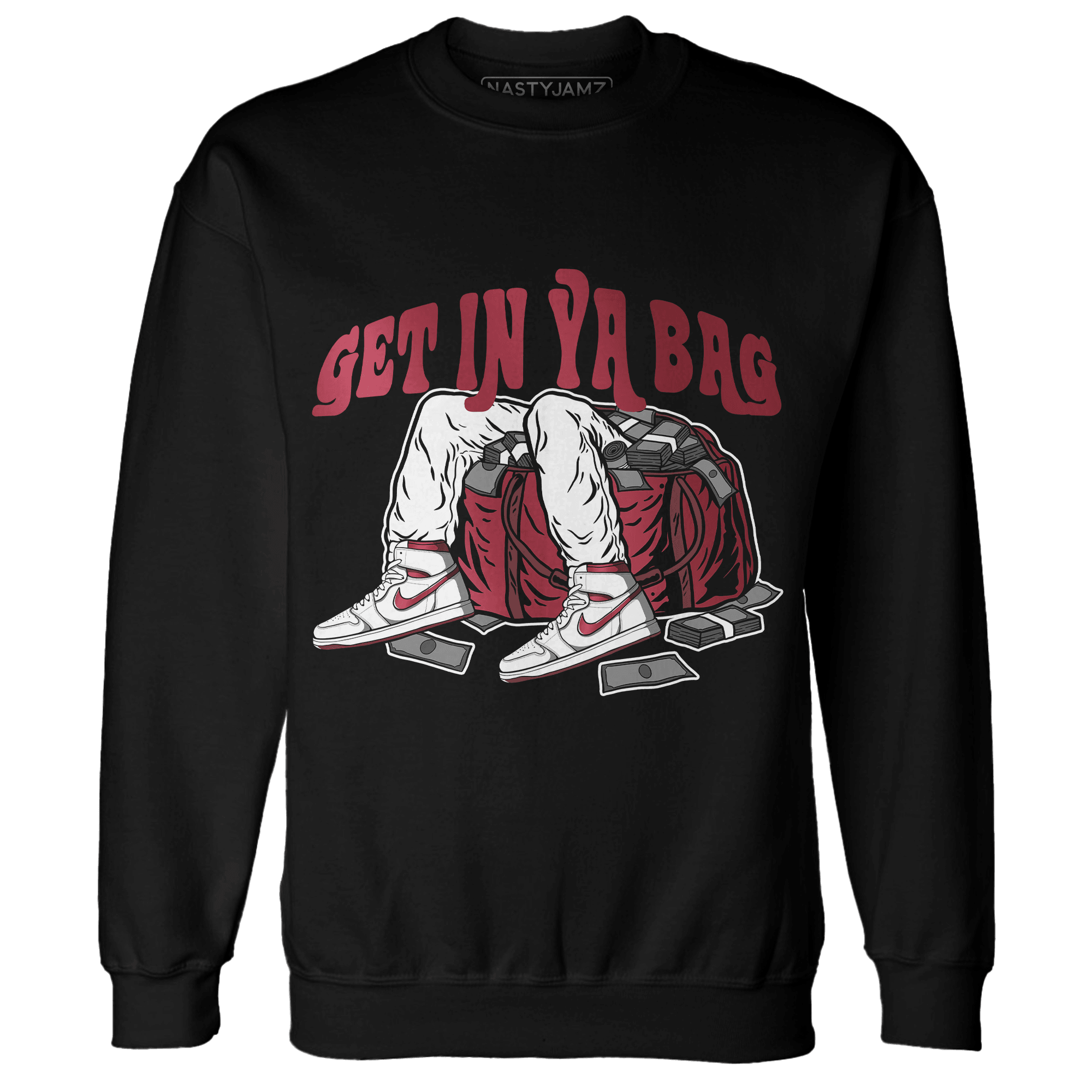 High 85 Metallic Burgundy 1s Sweatshirt Match Get In Ya Bag - NastyJamz