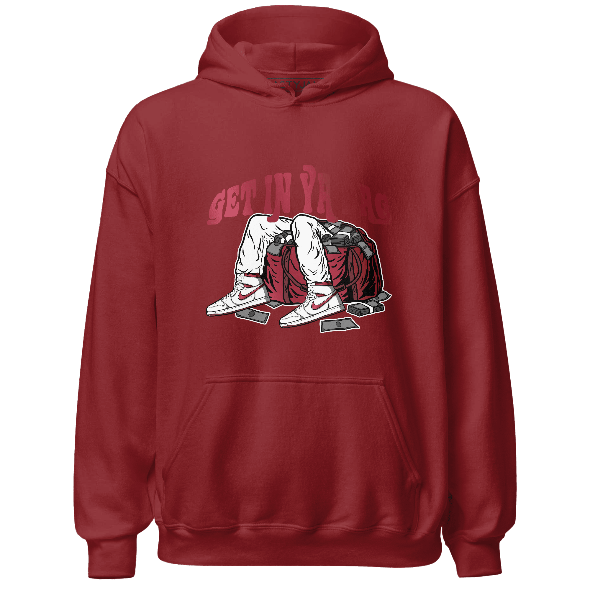 High 85 Metallic Burgundy 1s Hoodie Match Get In Ya Bag - NastyJamz