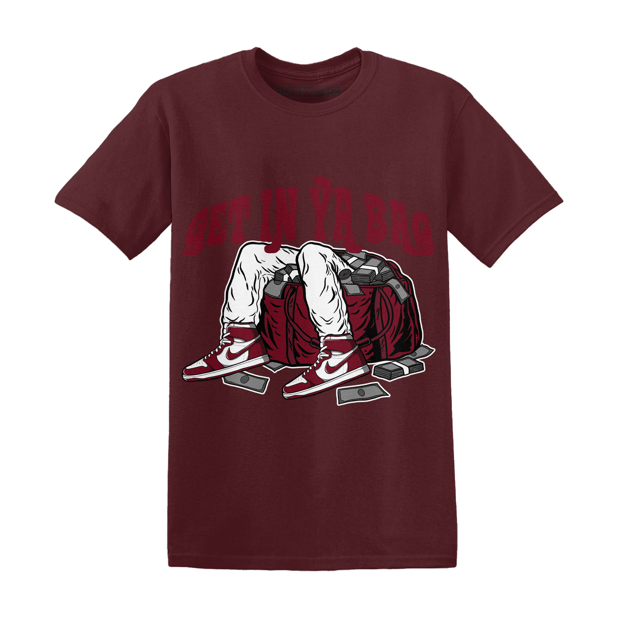 High White Team Red 1s T Shirt Match Get In Ya Bag - NastyJamz