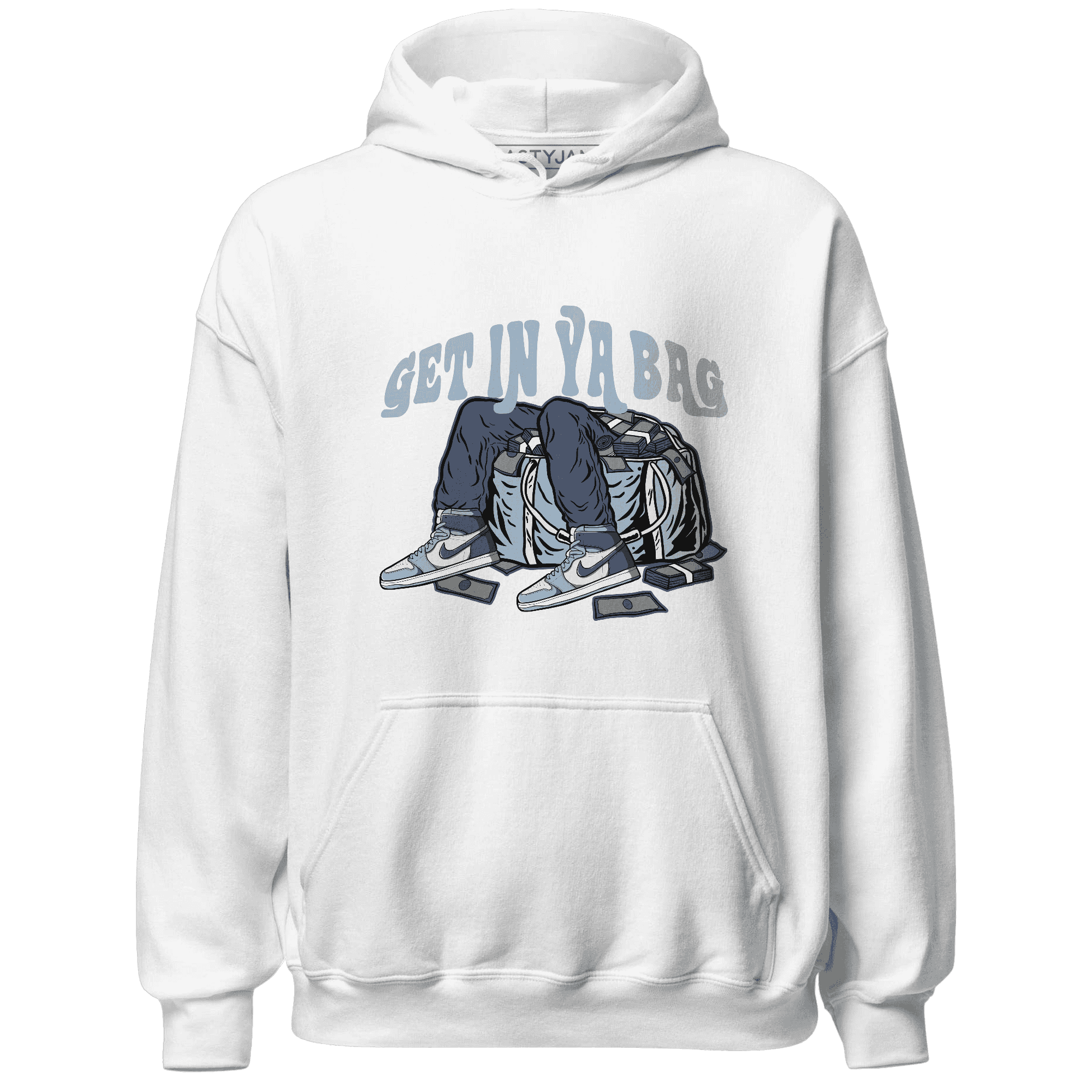 Mid Diffused Blue Grey 1s Hoodie Match Get In Ya Bag - NastyJamz