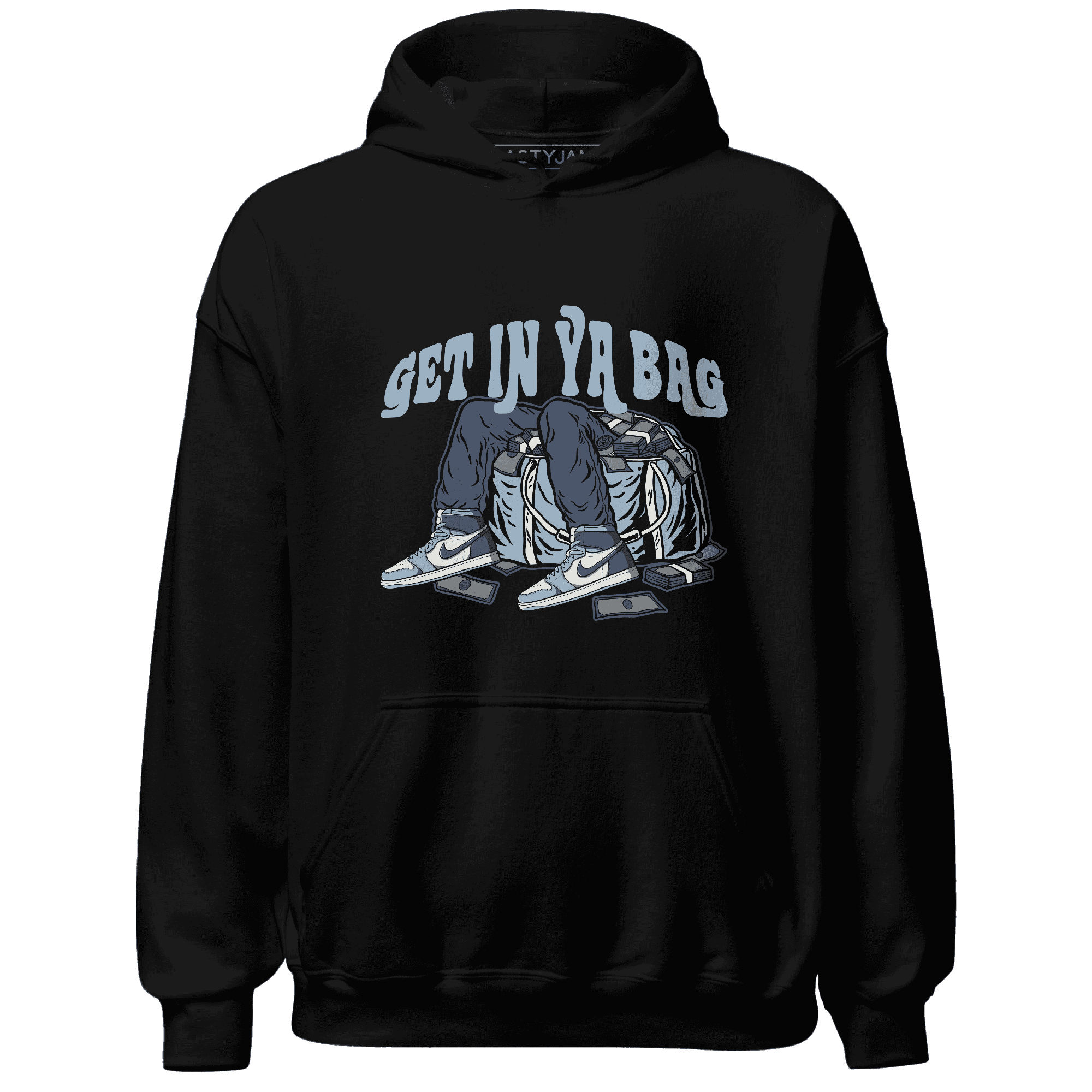 Mid Diffused Blue Grey 1s Hoodie Match Get In Ya Bag - NastyJamz