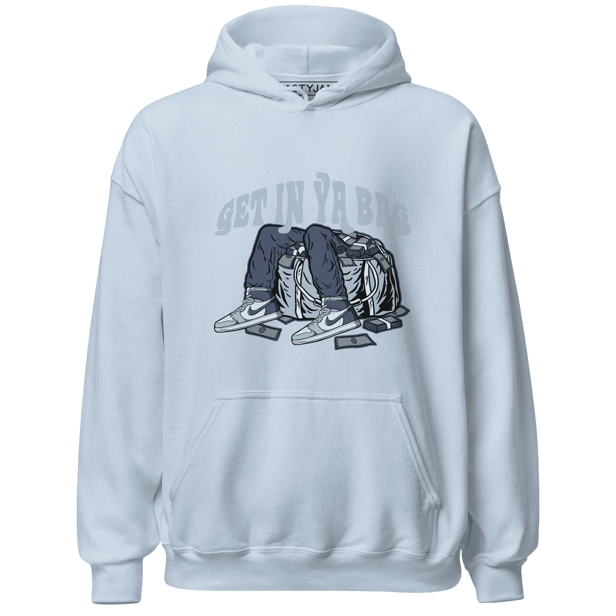 Mid Diffused Blue Grey 1s Hoodie Match Get In Ya Bag - NastyJamz