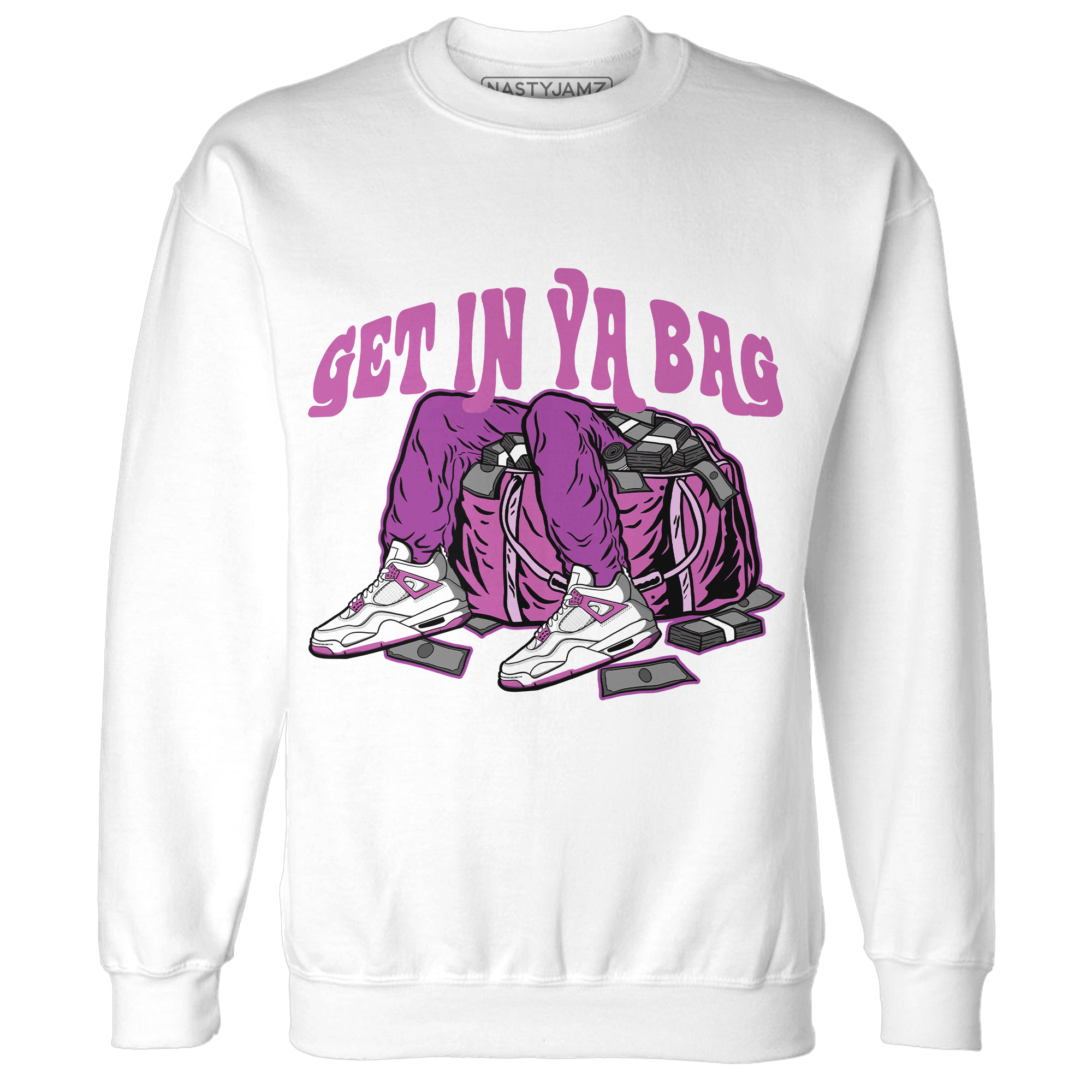 GS Hyper Violet 4s Sweatshirt Match Get In Ya Bag - NastyJamz