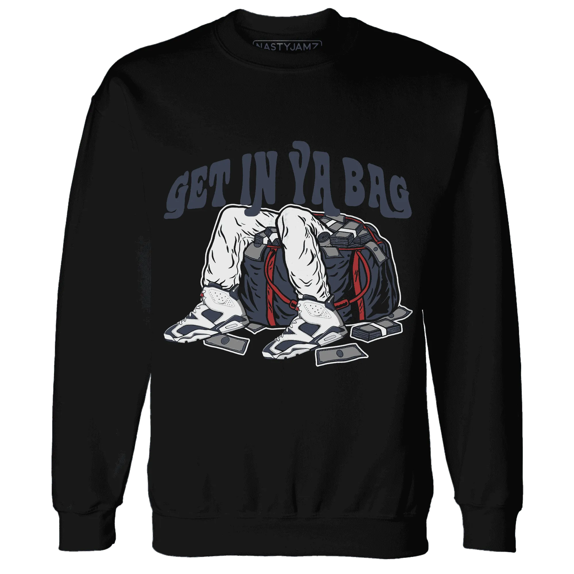 White-Navy-6s-Sweatshirt-Match-Get-In-Ya-Bag