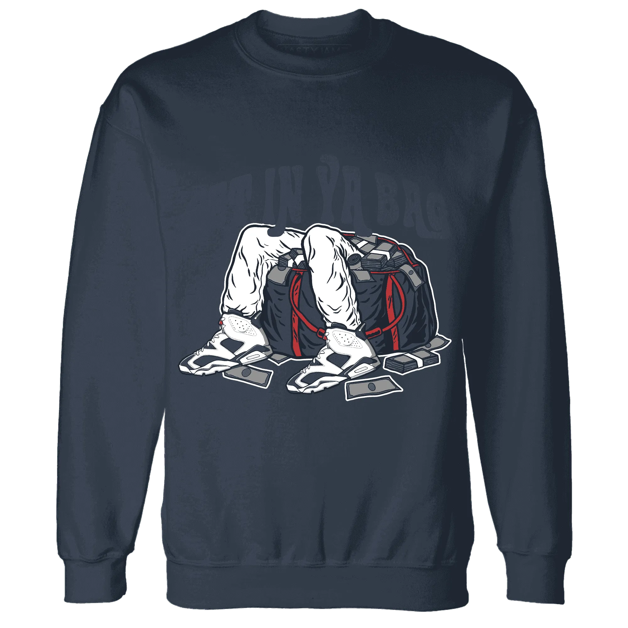White-Navy-6s-Sweatshirt-Match-Get-In-Ya-Bag