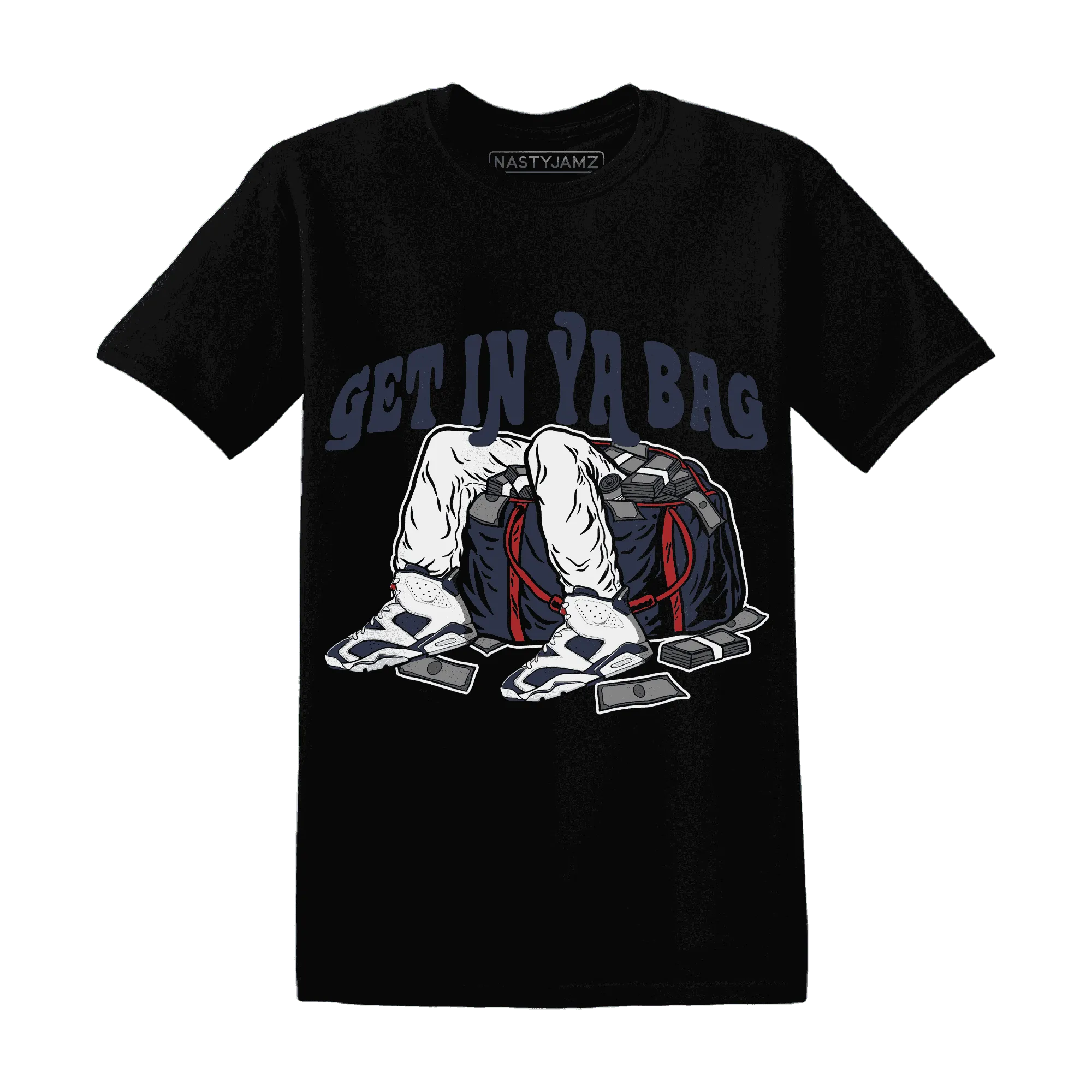 White-Navy-6s-T-Shirt-Match-Get-In-Ya-Bag