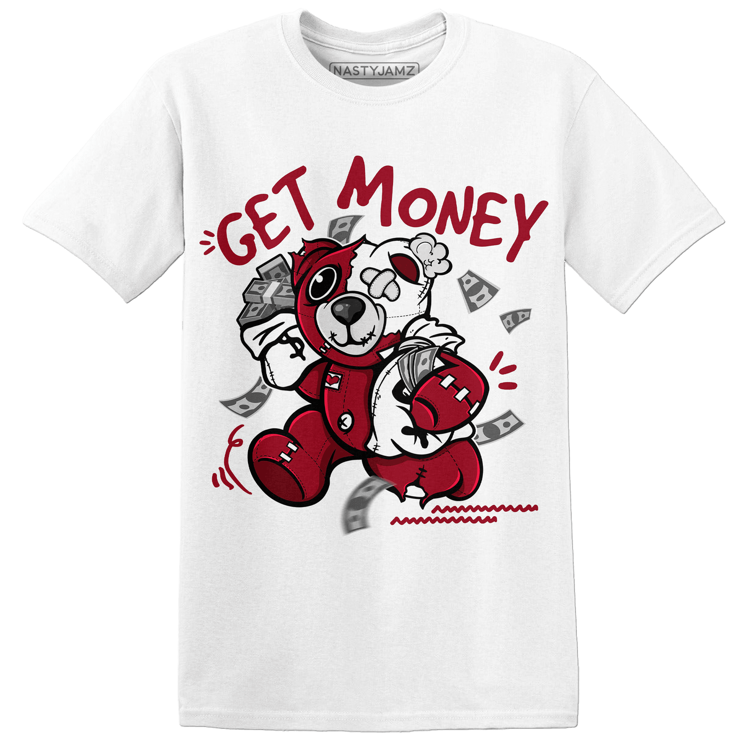 Retro Red Taxi 12s T Shirt Match Get Money BER - NastyJamz