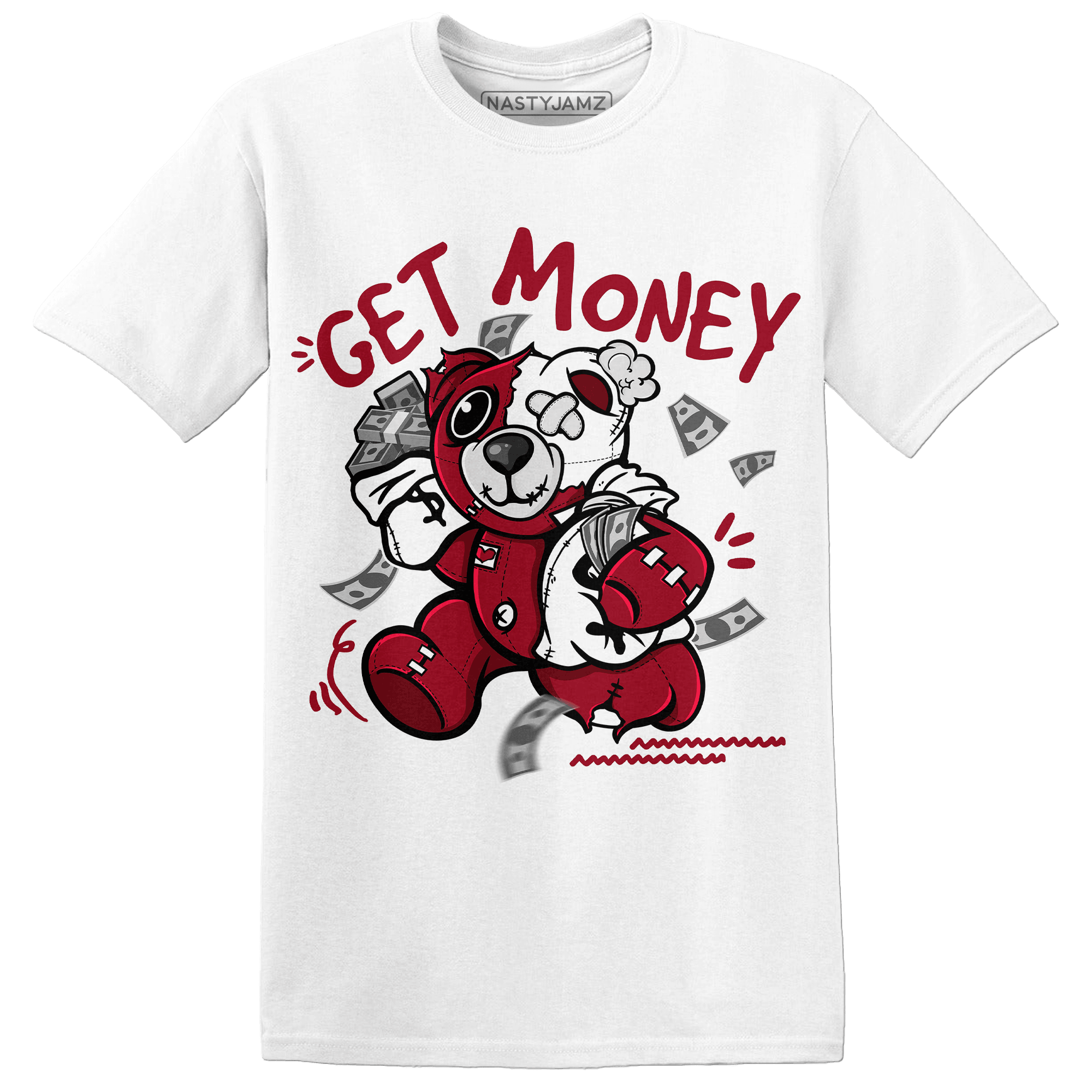 Retro Red Taxi 12s T Shirt Match Get Money BER - NastyJamz