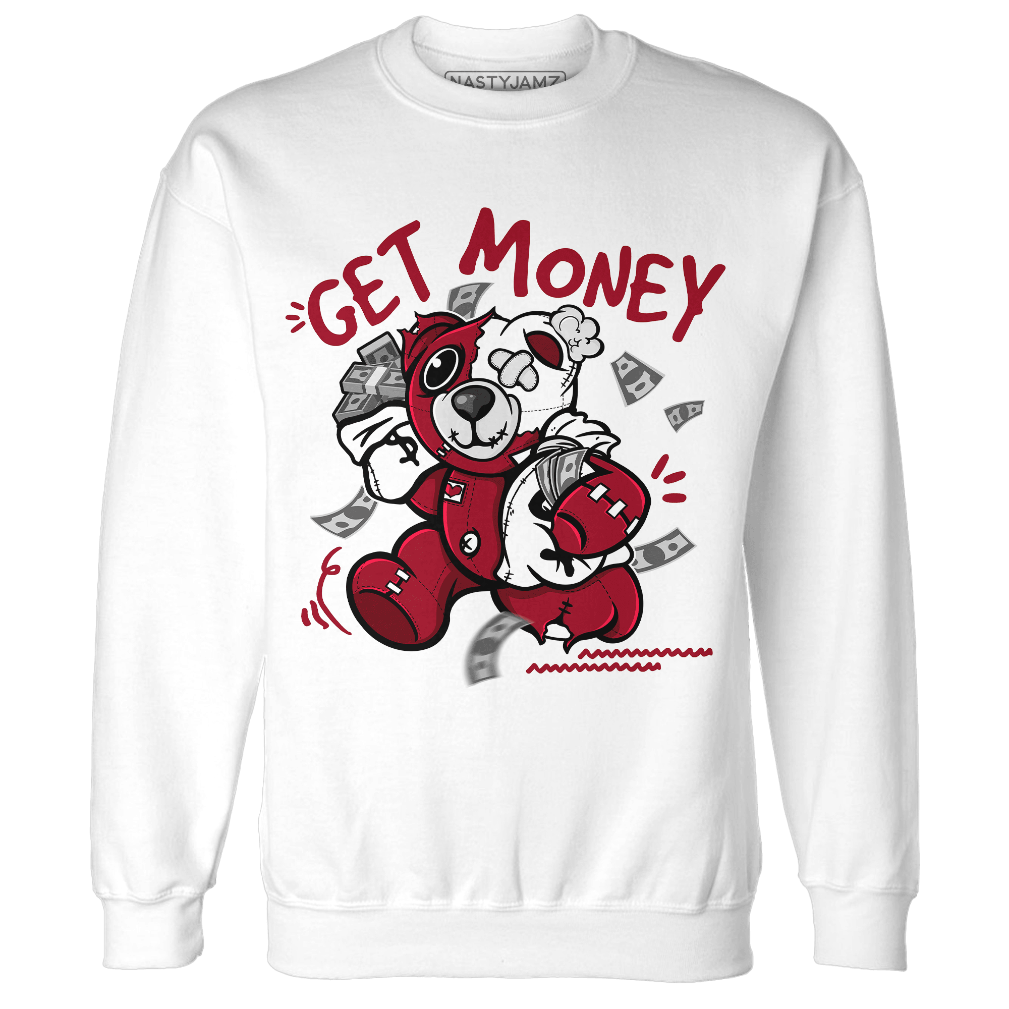 Retro Red Taxi 12s Sweatshirt Match Get Money BER - NastyJamz
