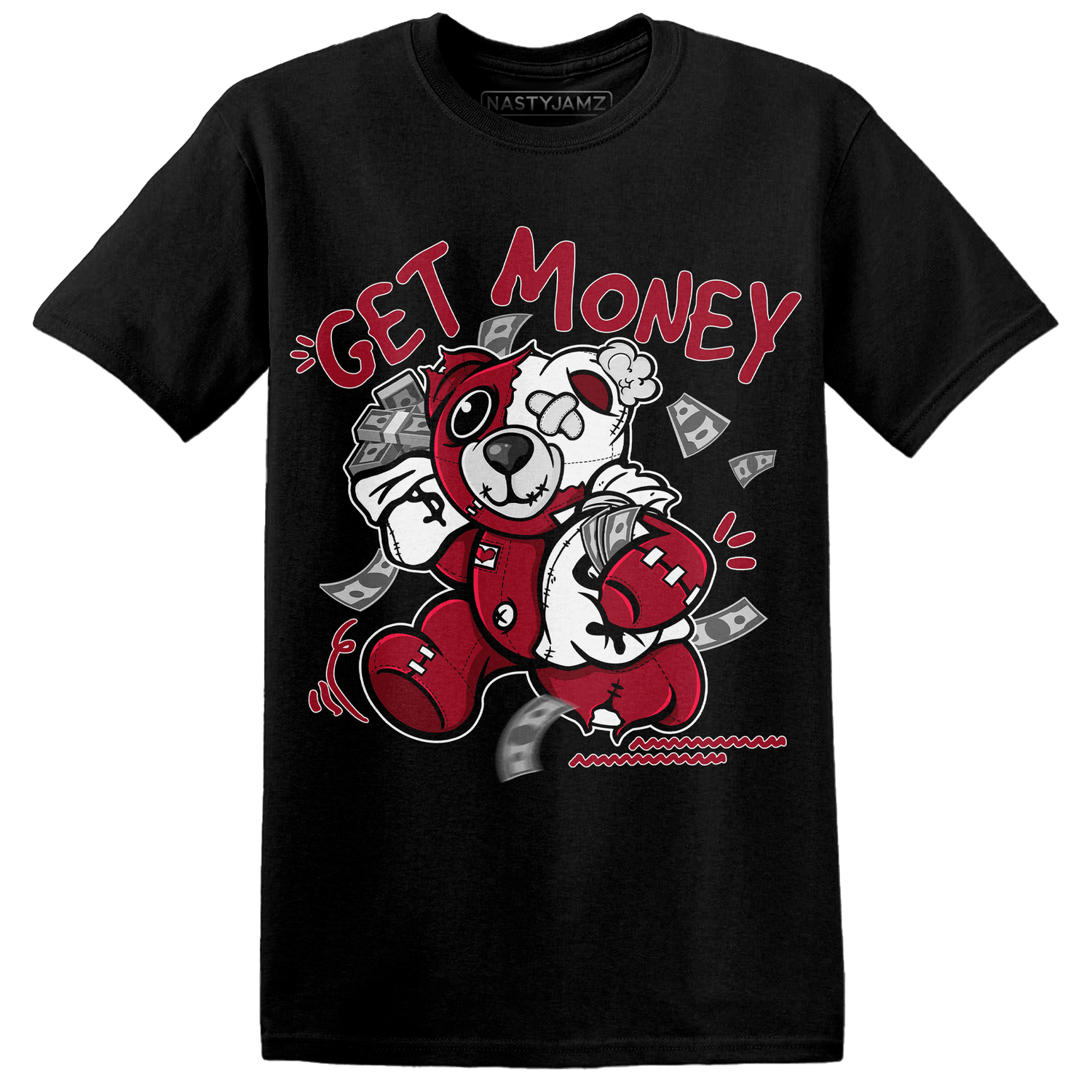 Retro Red Taxi 12s T Shirt Match Get Money BER - NastyJamz