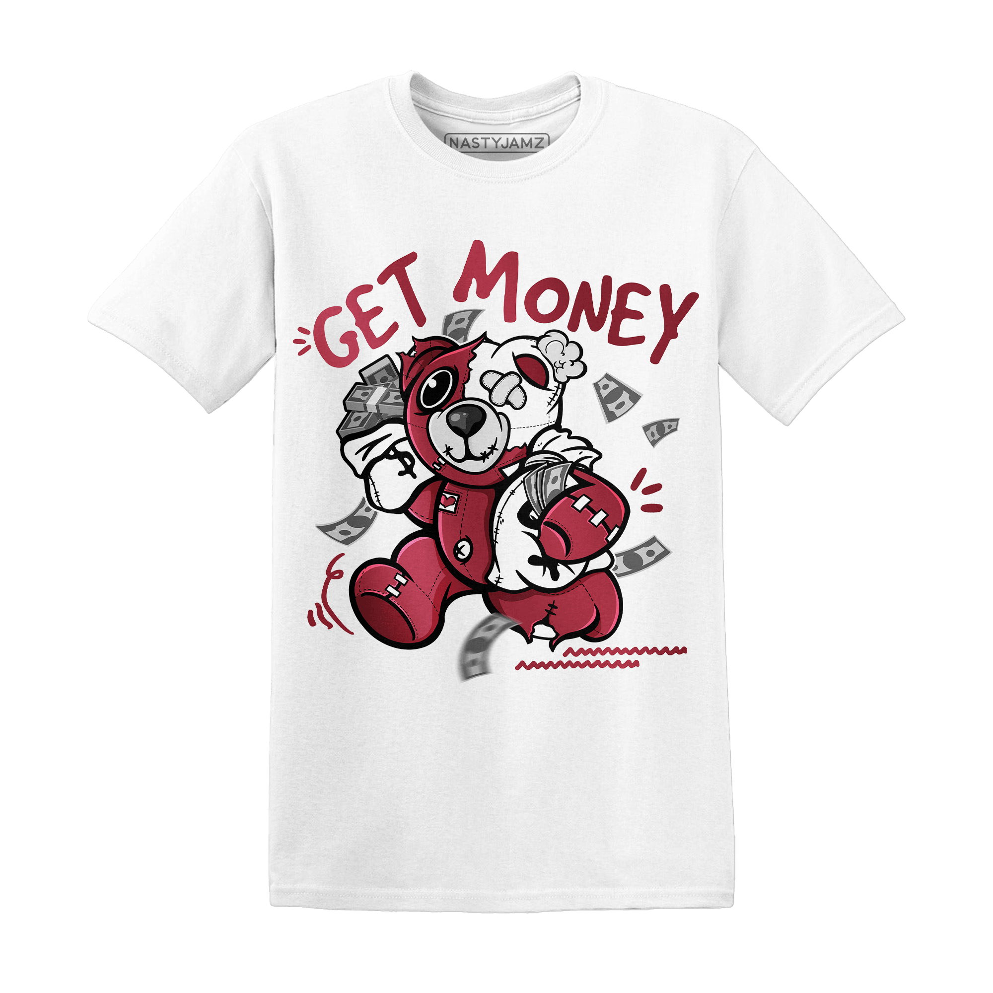 High 85 Metallic Burgundy 1s T Shirt Match Get Money BER - NastyJamz