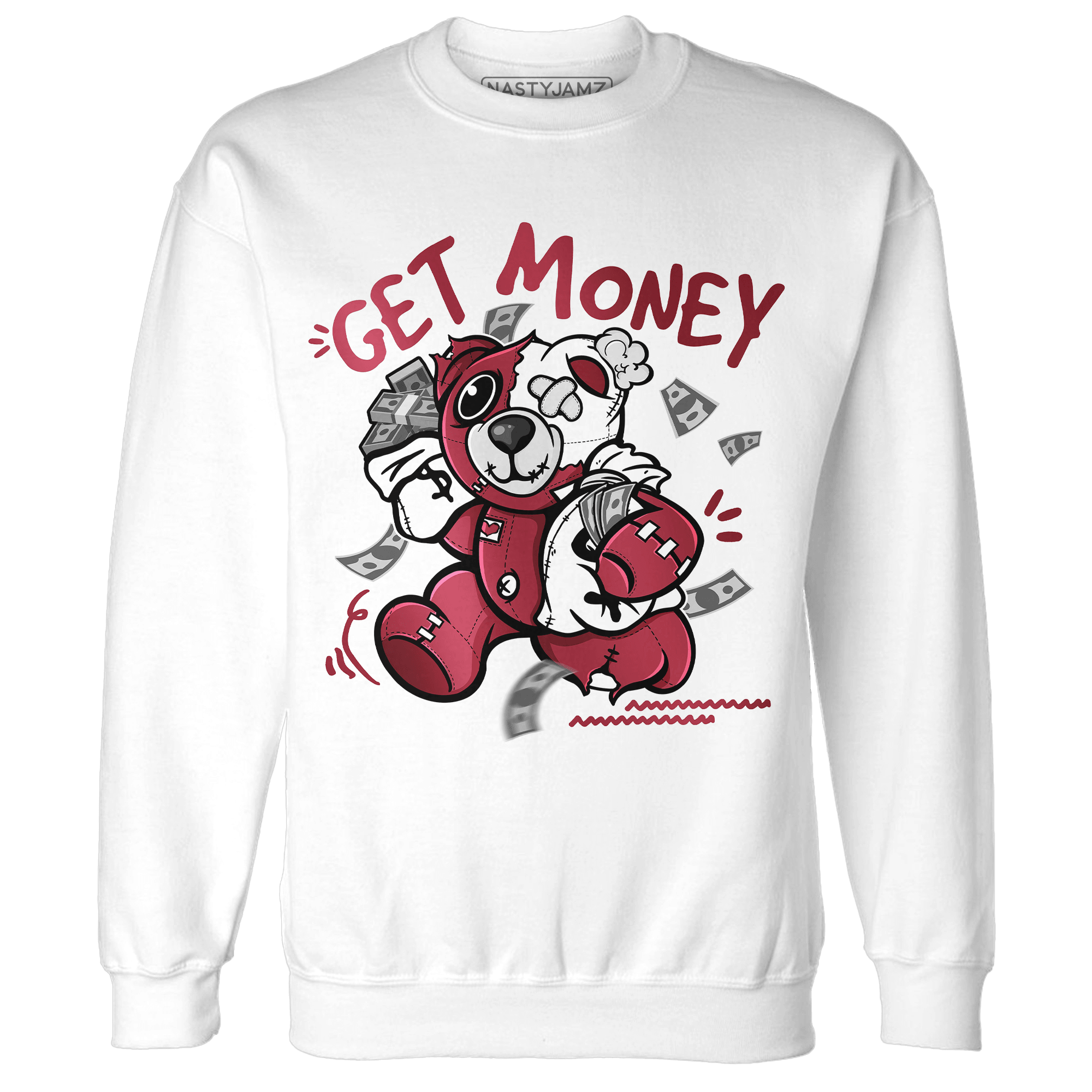 High 85 Metallic Burgundy 1s Sweatshirt Match Get Money BER - NastyJamz