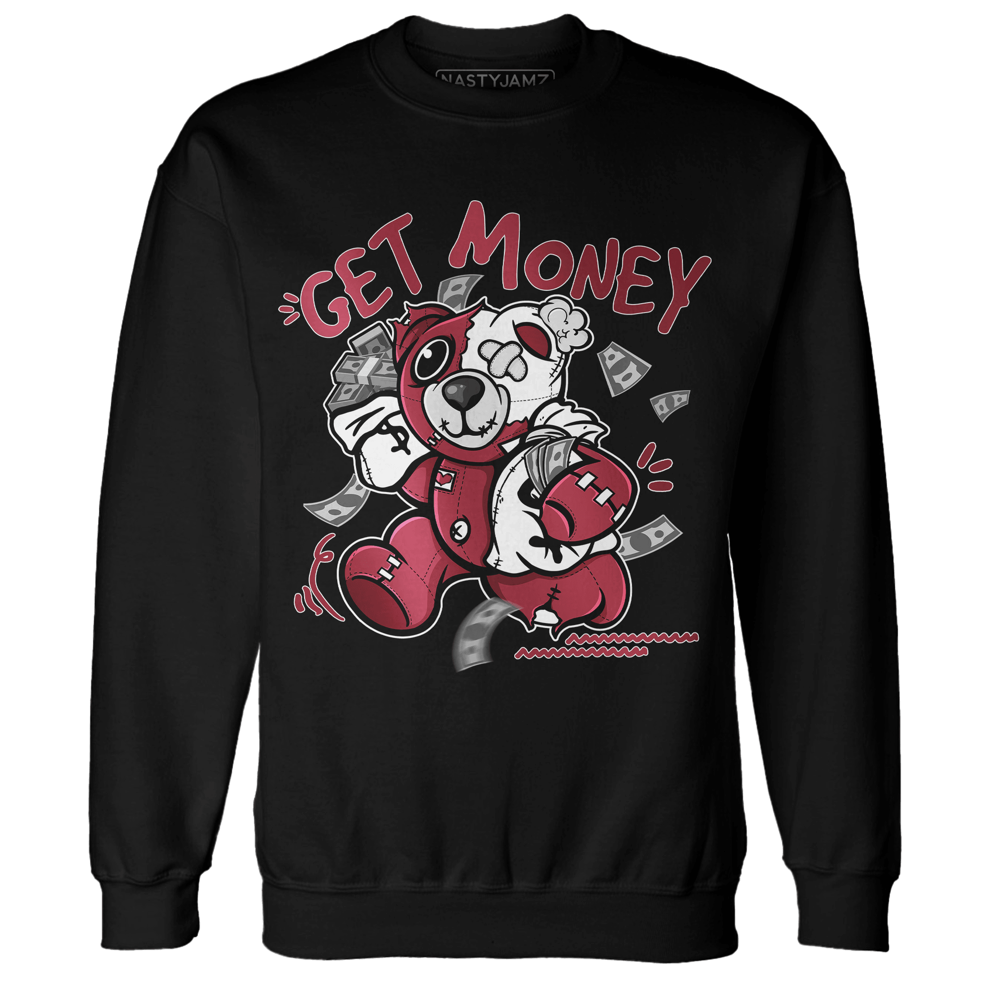 High 85 Metallic Burgundy 1s Sweatshirt Match Get Money BER - NastyJamz