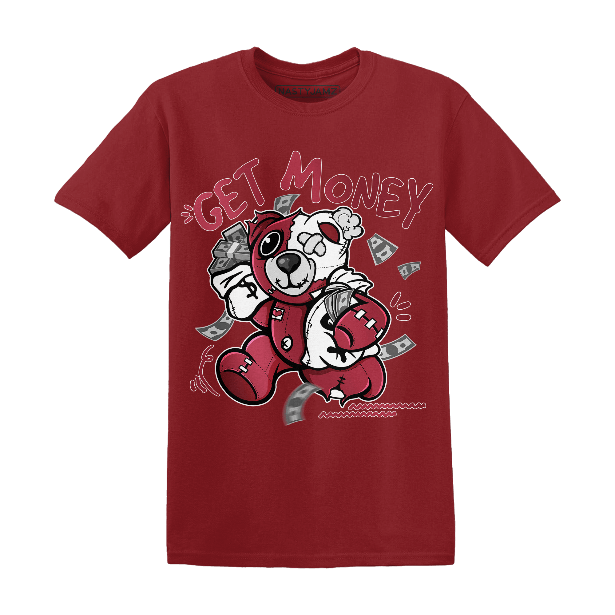 High 85 Metallic Burgundy 1s T Shirt Match Get Money BER - NastyJamz