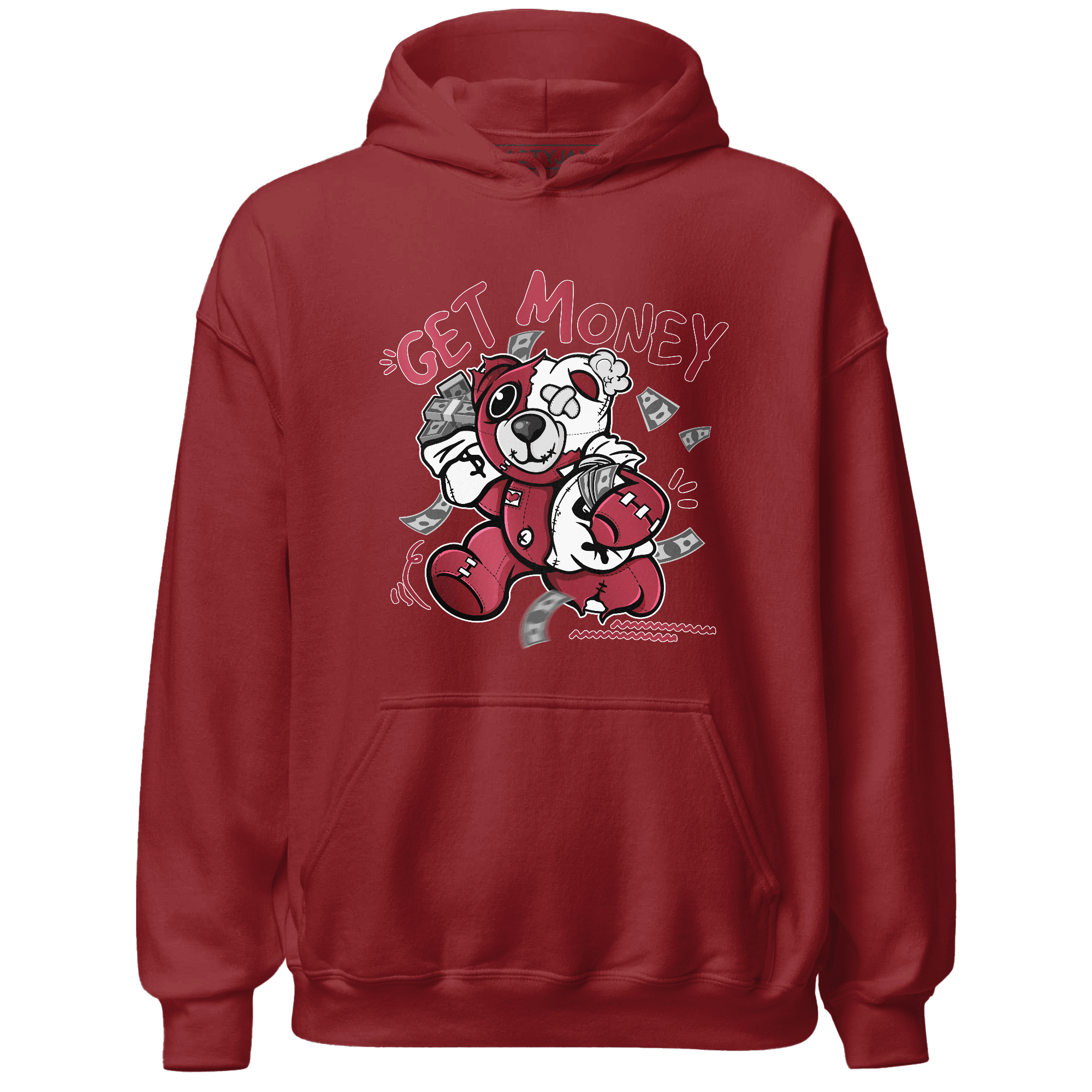 High 85 Metallic Burgundy 1s Hoodie Match Get Money BER - NastyJamz