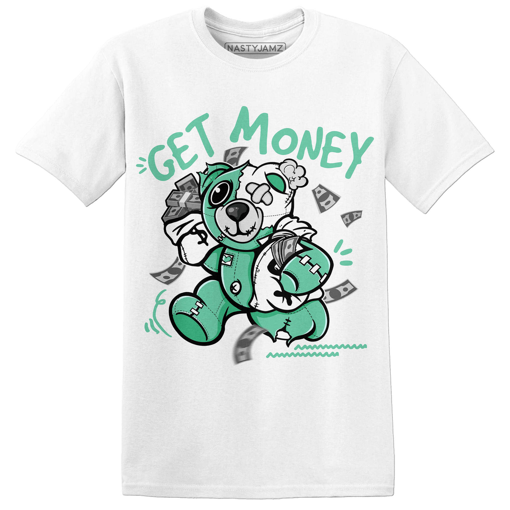 High OG Green Glow 1s T Shirt Match Get Money BER - NastyJamz